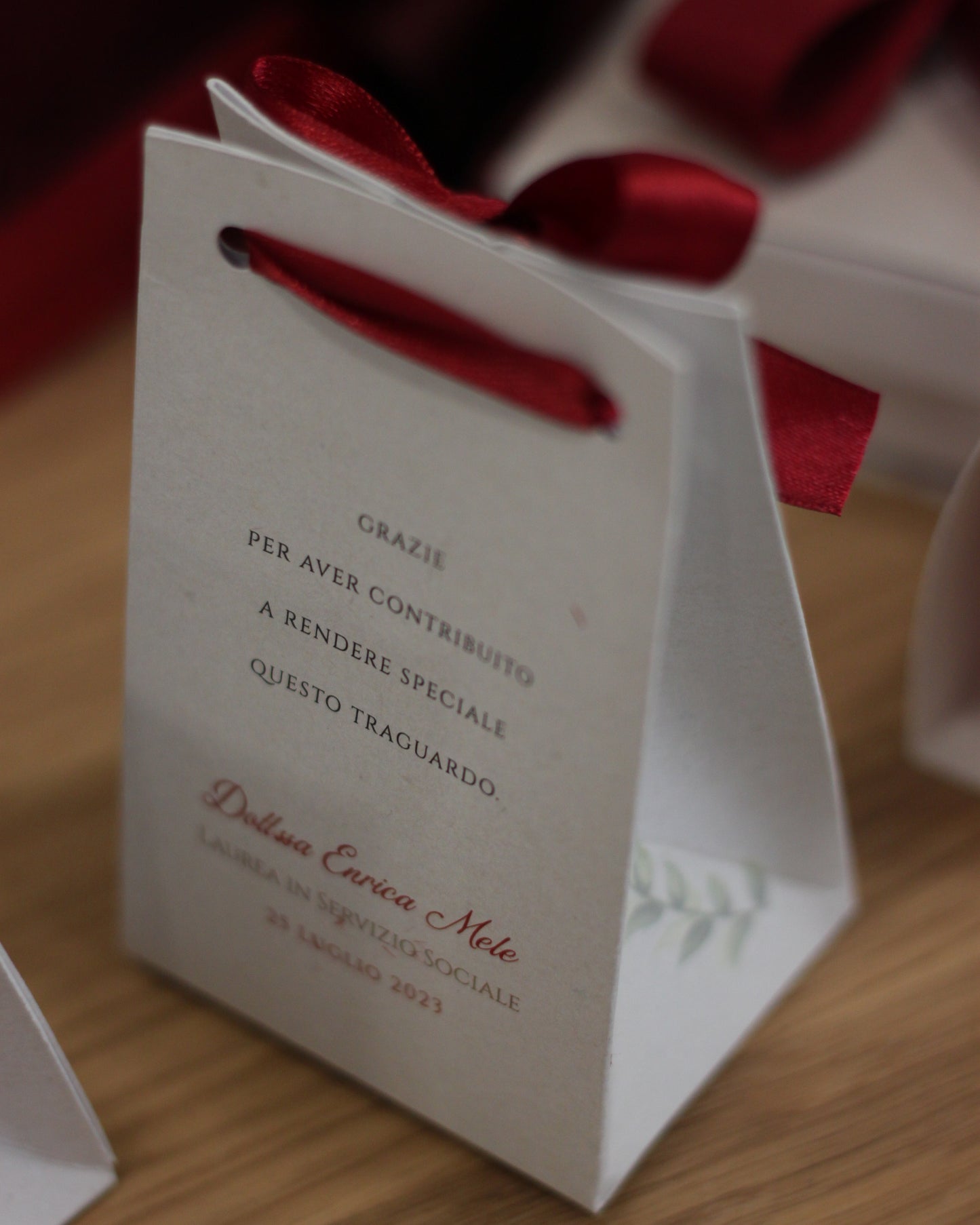 Scatolina Gift Laurea con Alloro e Tocco