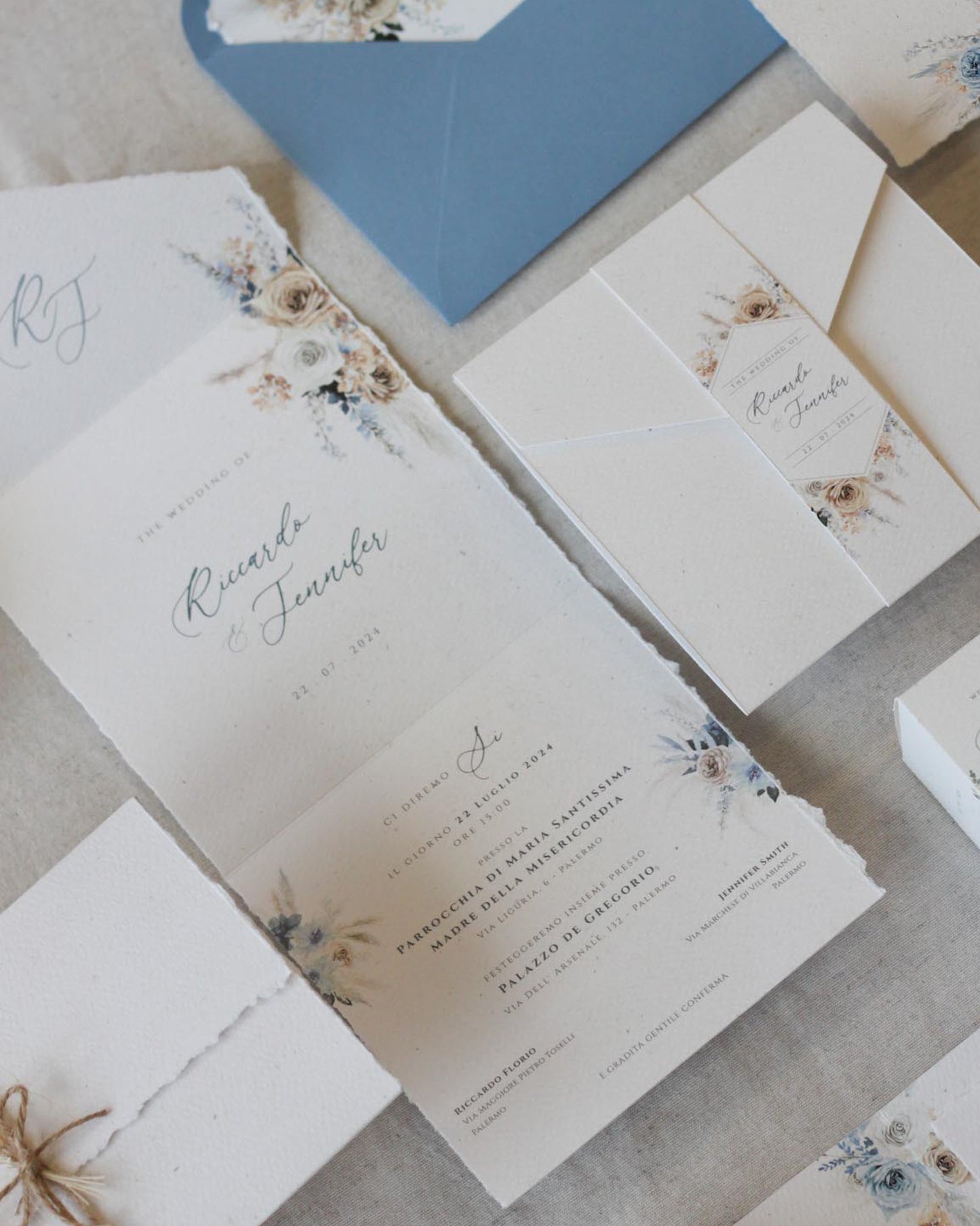 Natural Blue Wedding Boho | mod. Grace