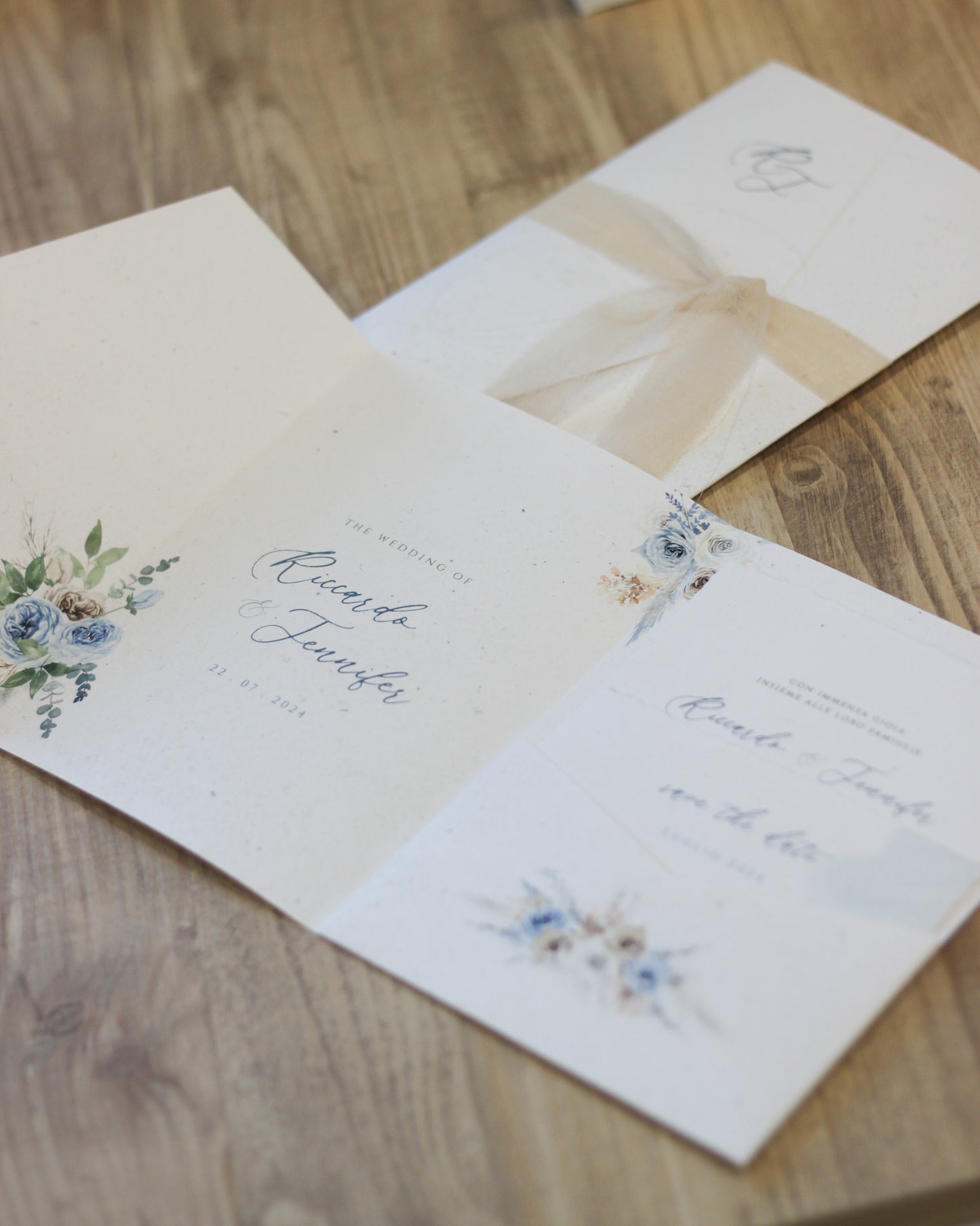 Natural Blue Wedding Boho | mod. Grace Pocket