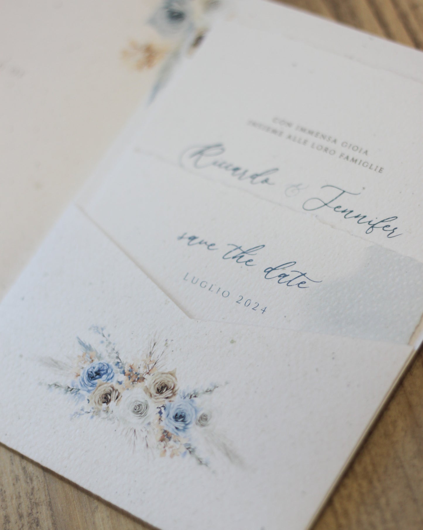 Natural Blue Wedding Boho | mod. Grace Pocket