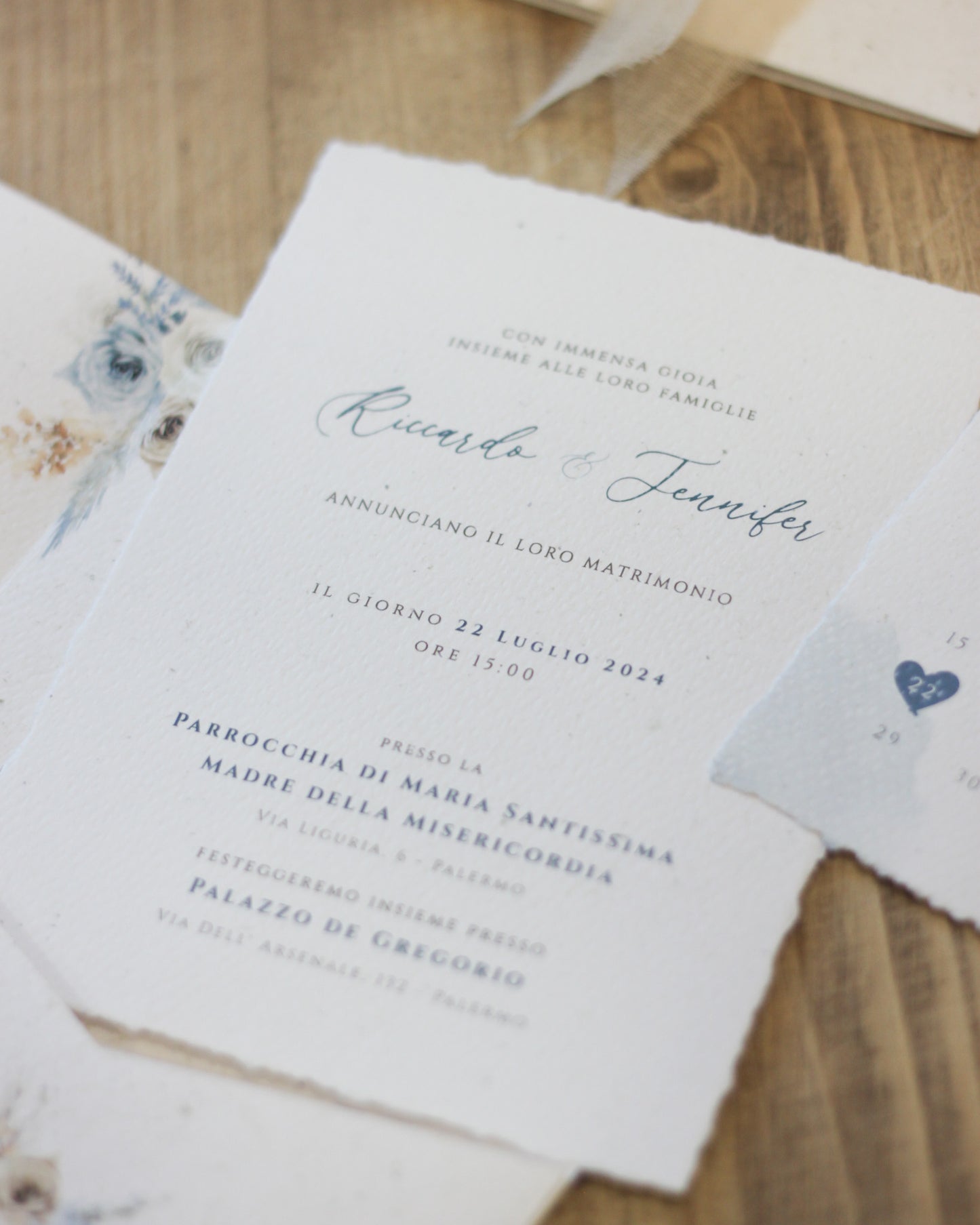 Natural Blue Wedding Boho | mod. Grace Pocket