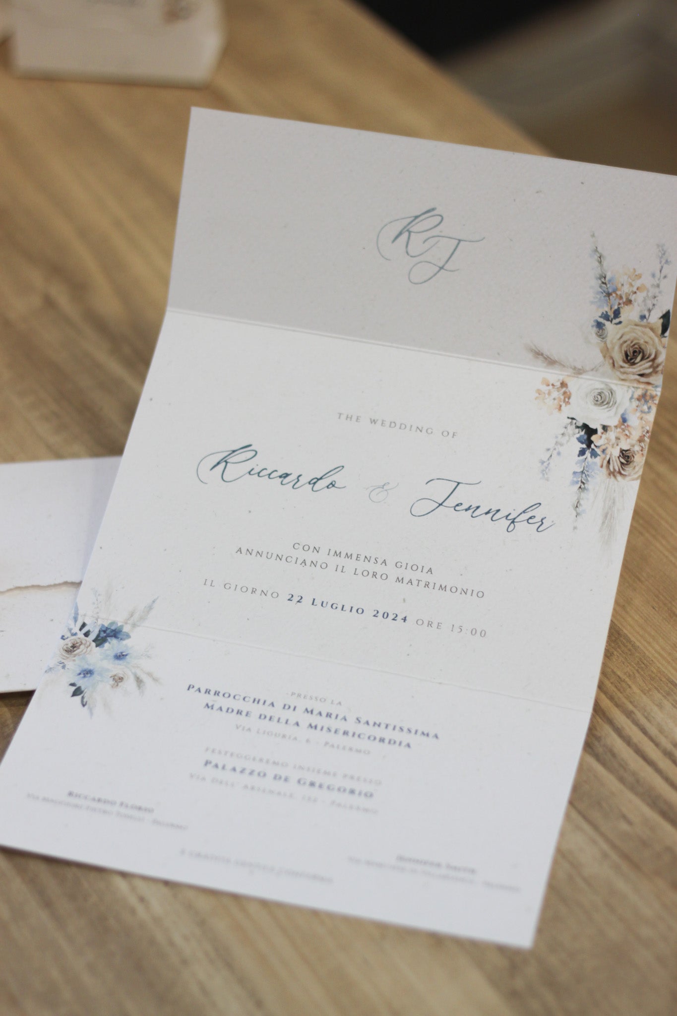 Natural Blue Wedding Boho | mod. John