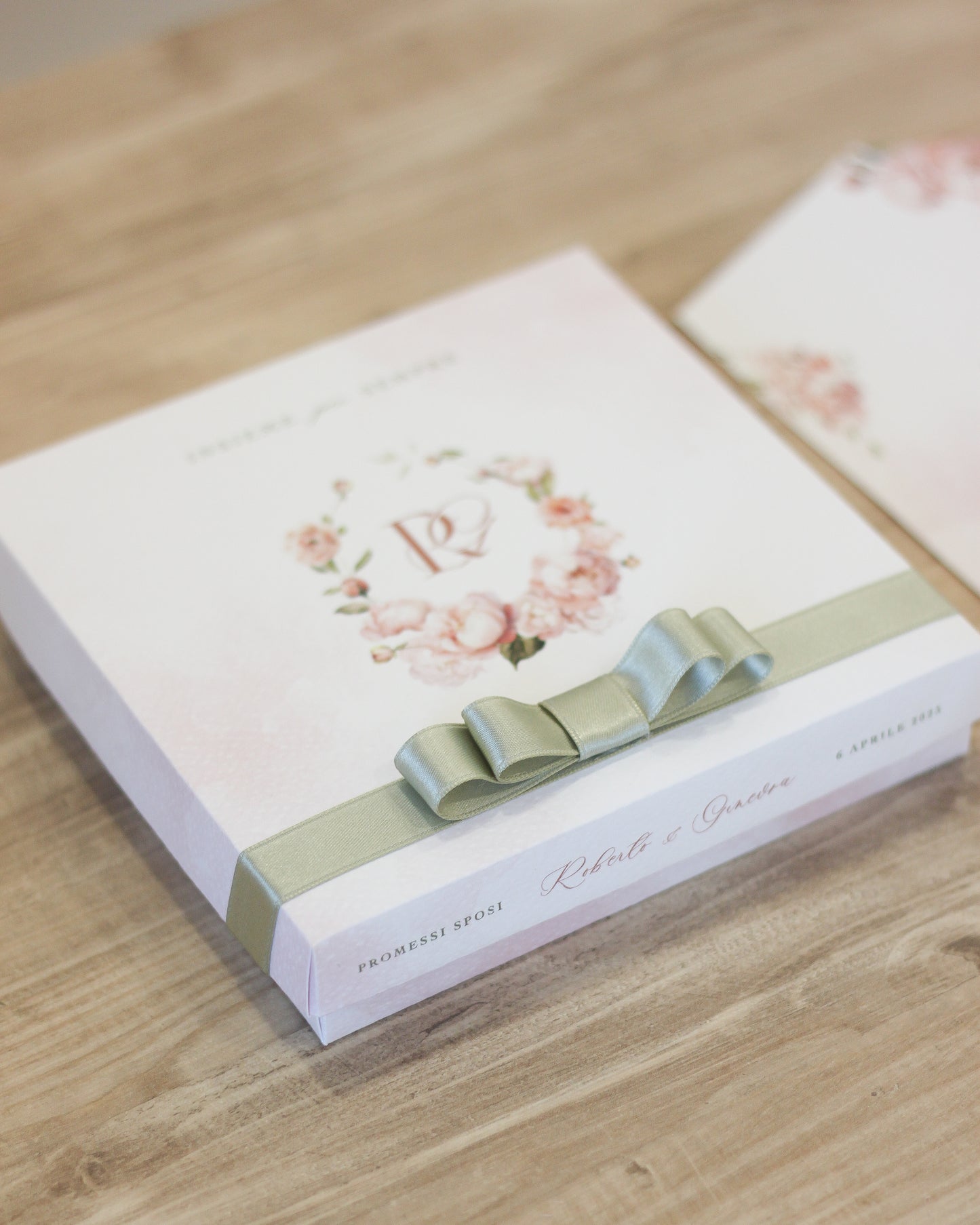 Partecipazione in scatola Dusty Rose