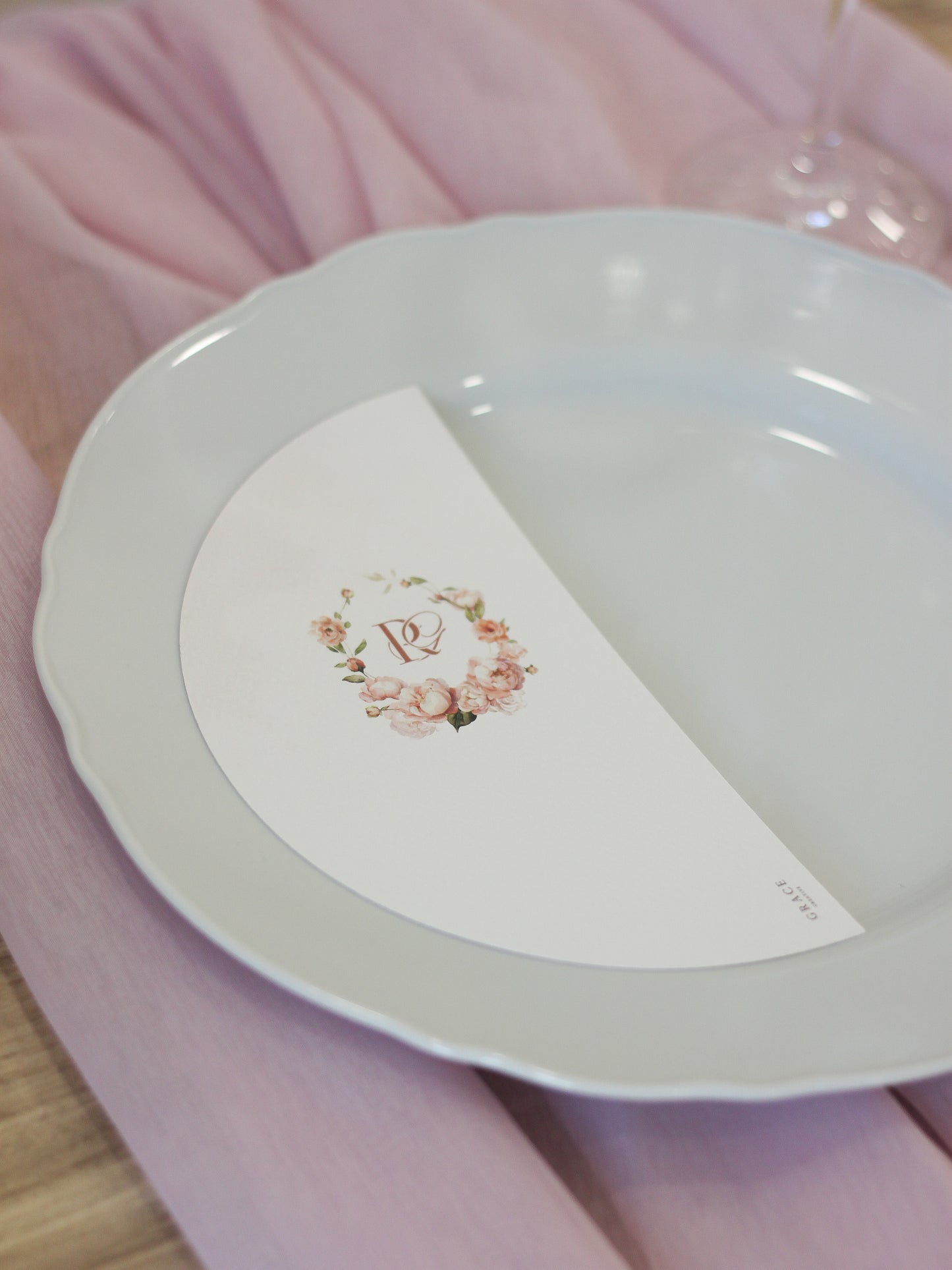 Menù Dusty Rose mezza luna
