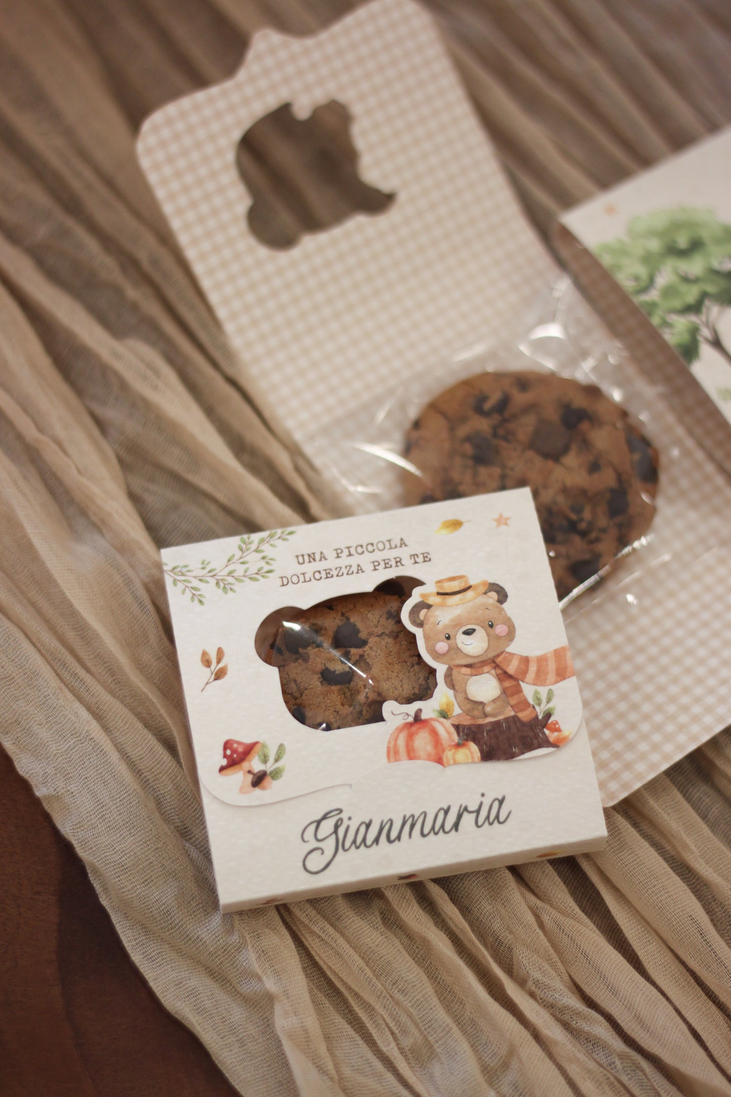 Segnaposto Cookie Teddy Autunno