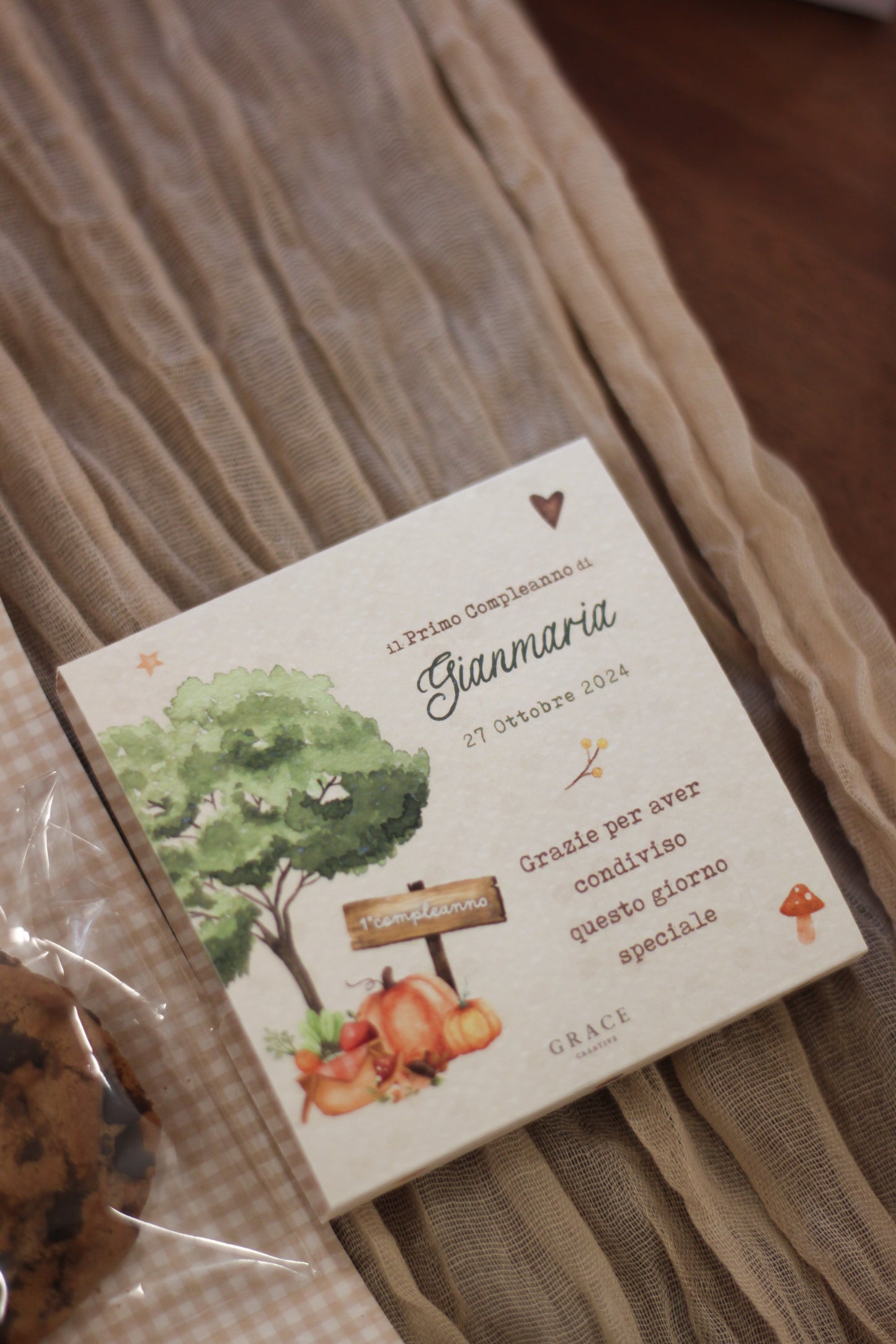 Segnaposto Cookie Teddy Autunno