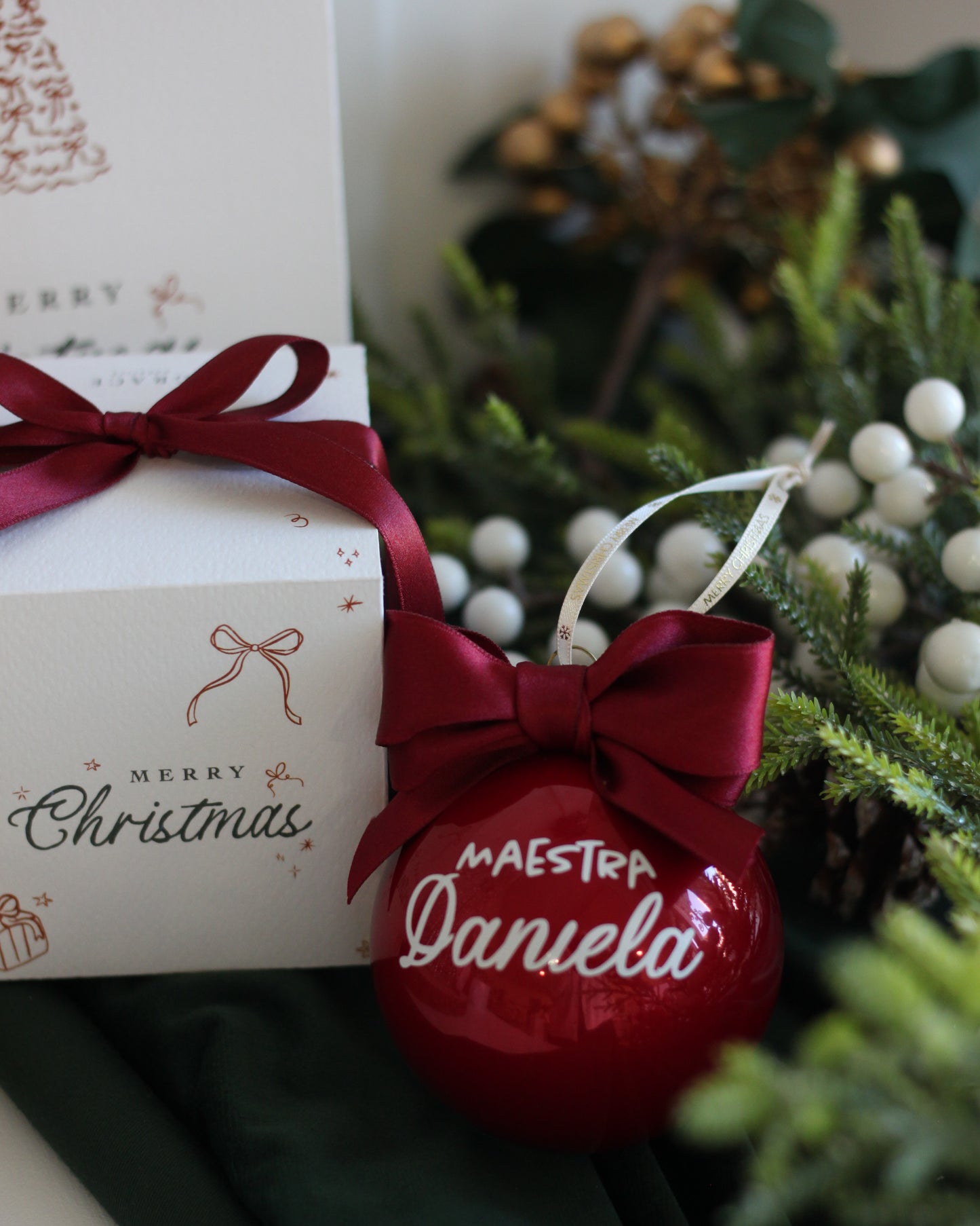 Pallina Christmas Joy - Rosso
