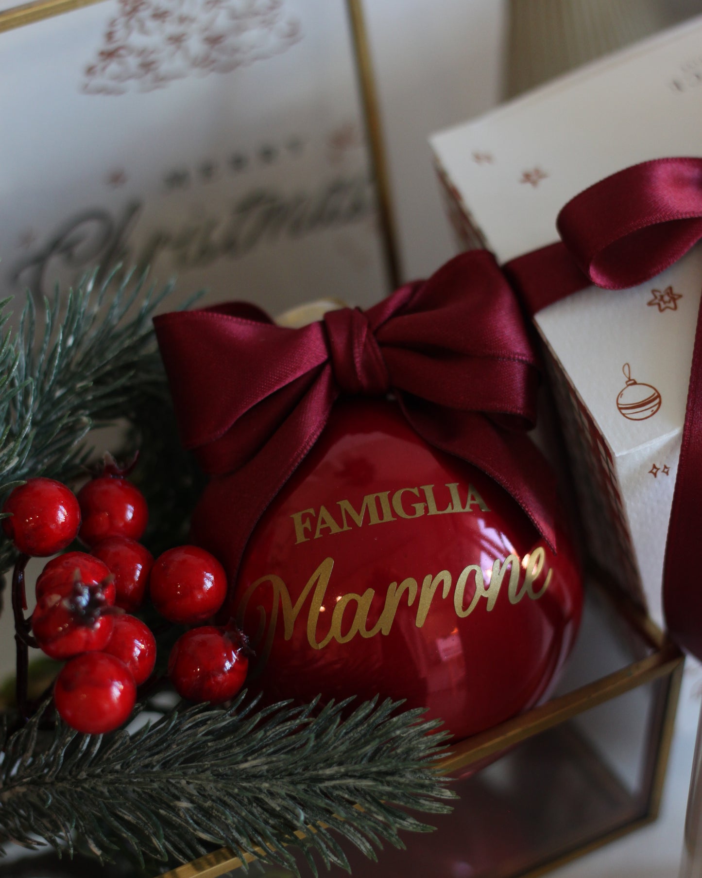 Pallina Christmas Joy - Rosso
