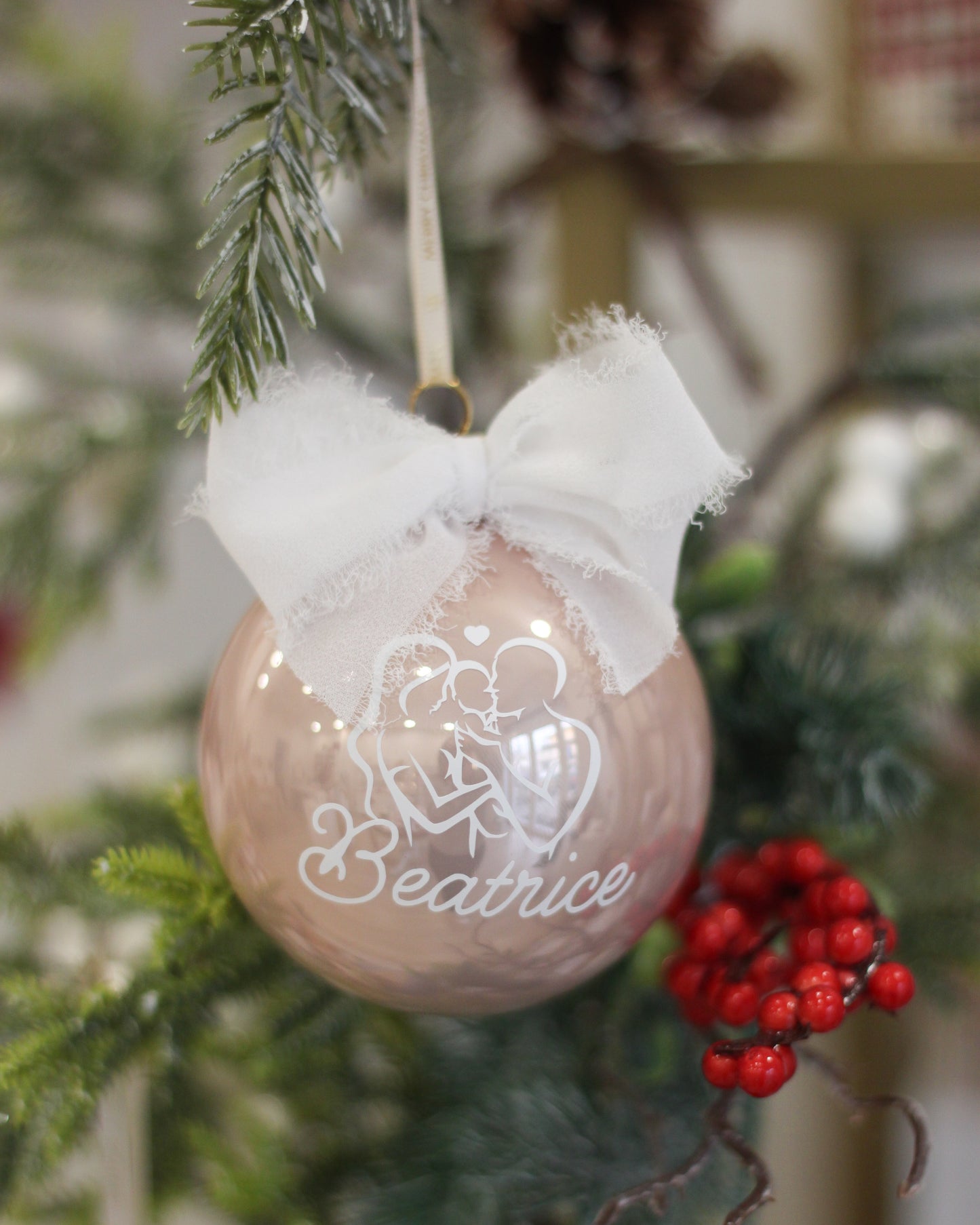 Pallina Christmas Joy - Rosa Antico