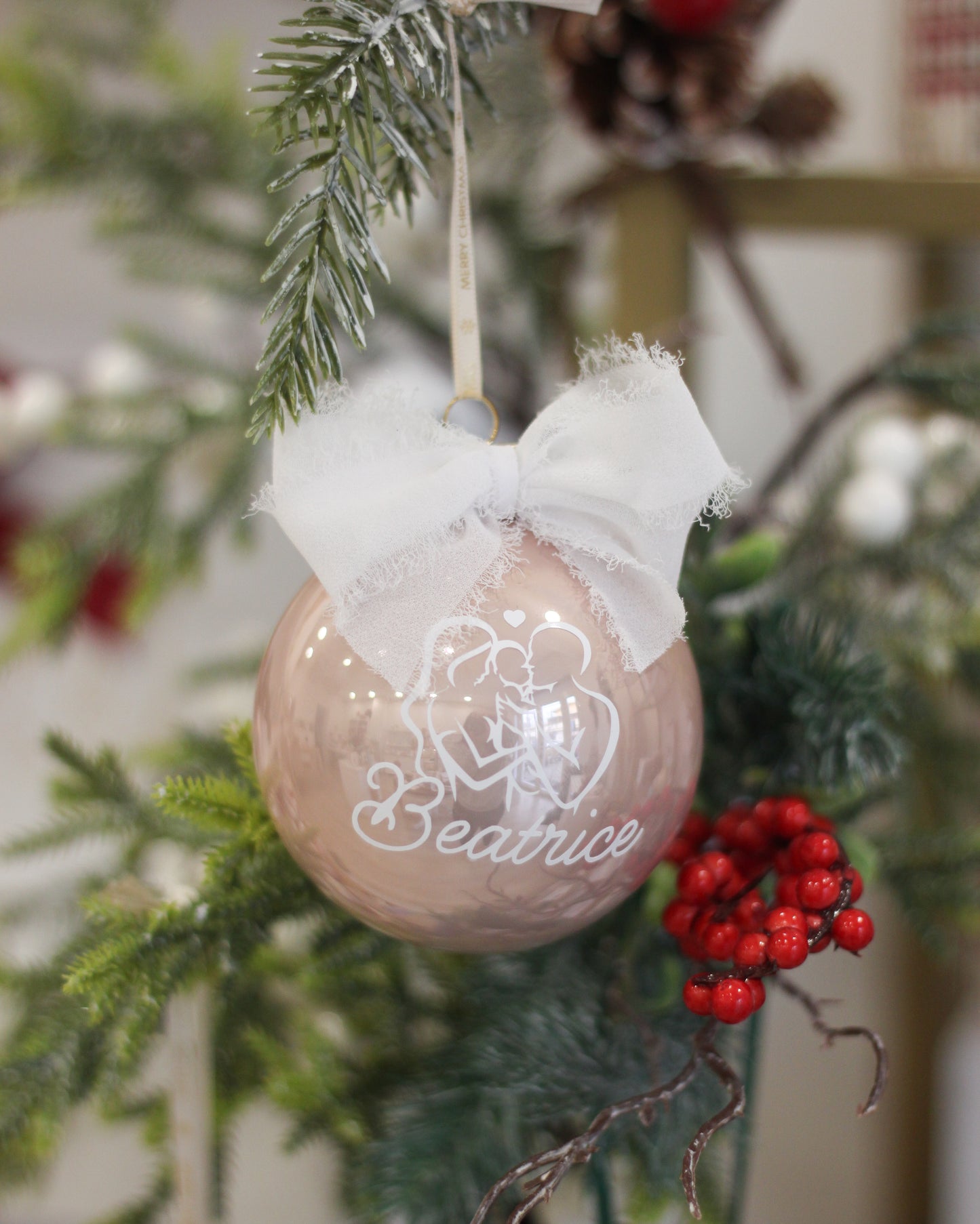 Pallina Christmas Joy - Rosa Antico