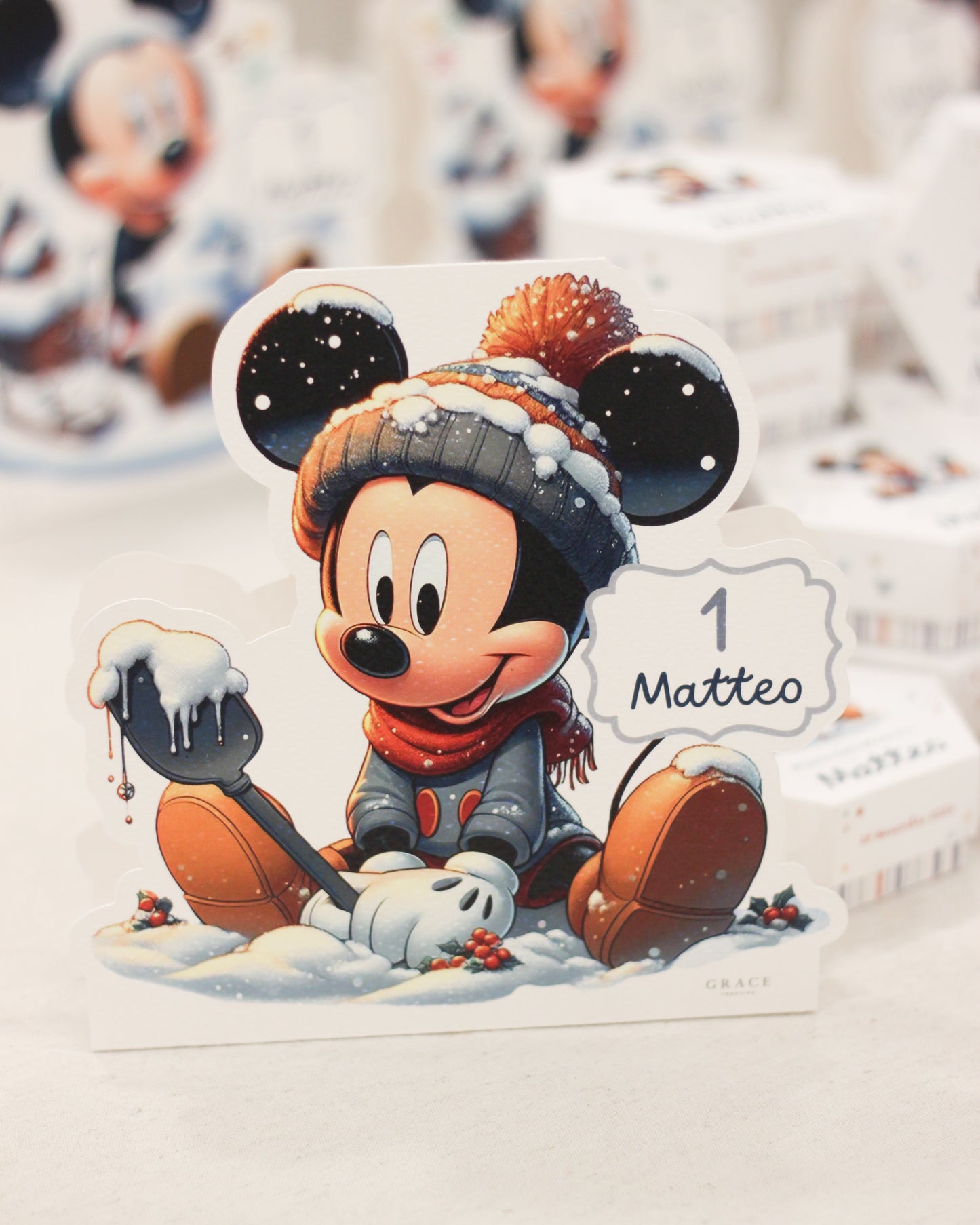 Centrotavola Sagomato Topolino Inverno
