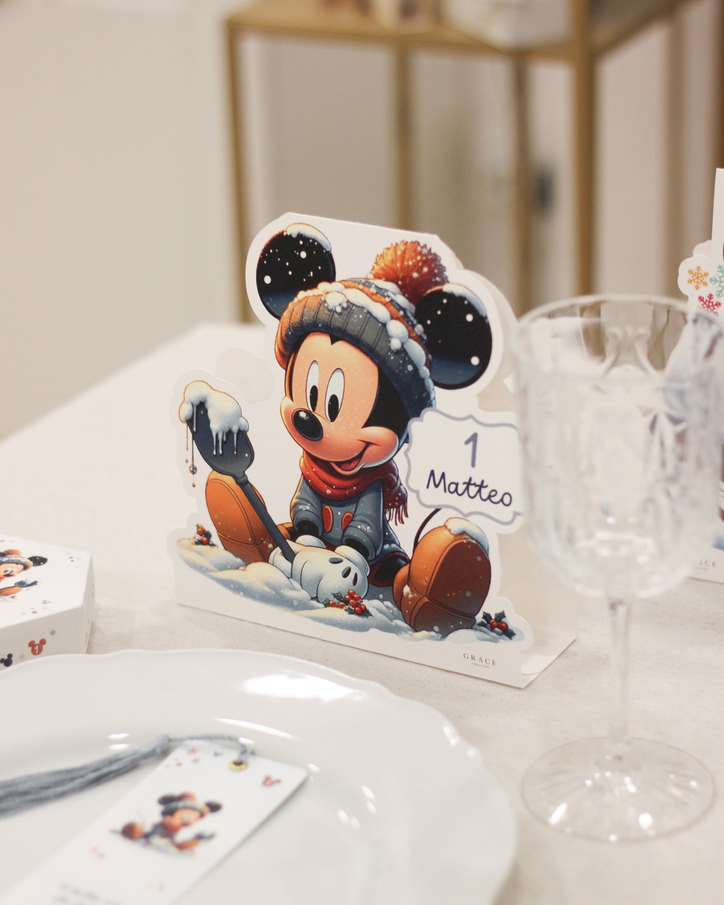 Centrotavola Sagomato Topolino Inverno