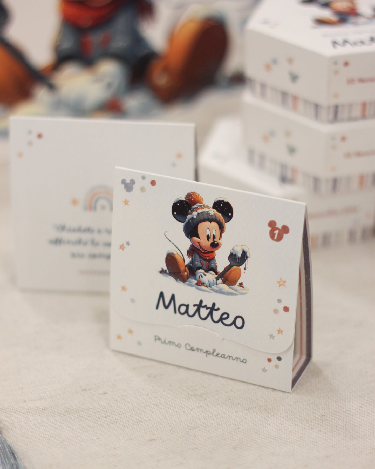 Pochette Portaconfetti Topolino Inverno