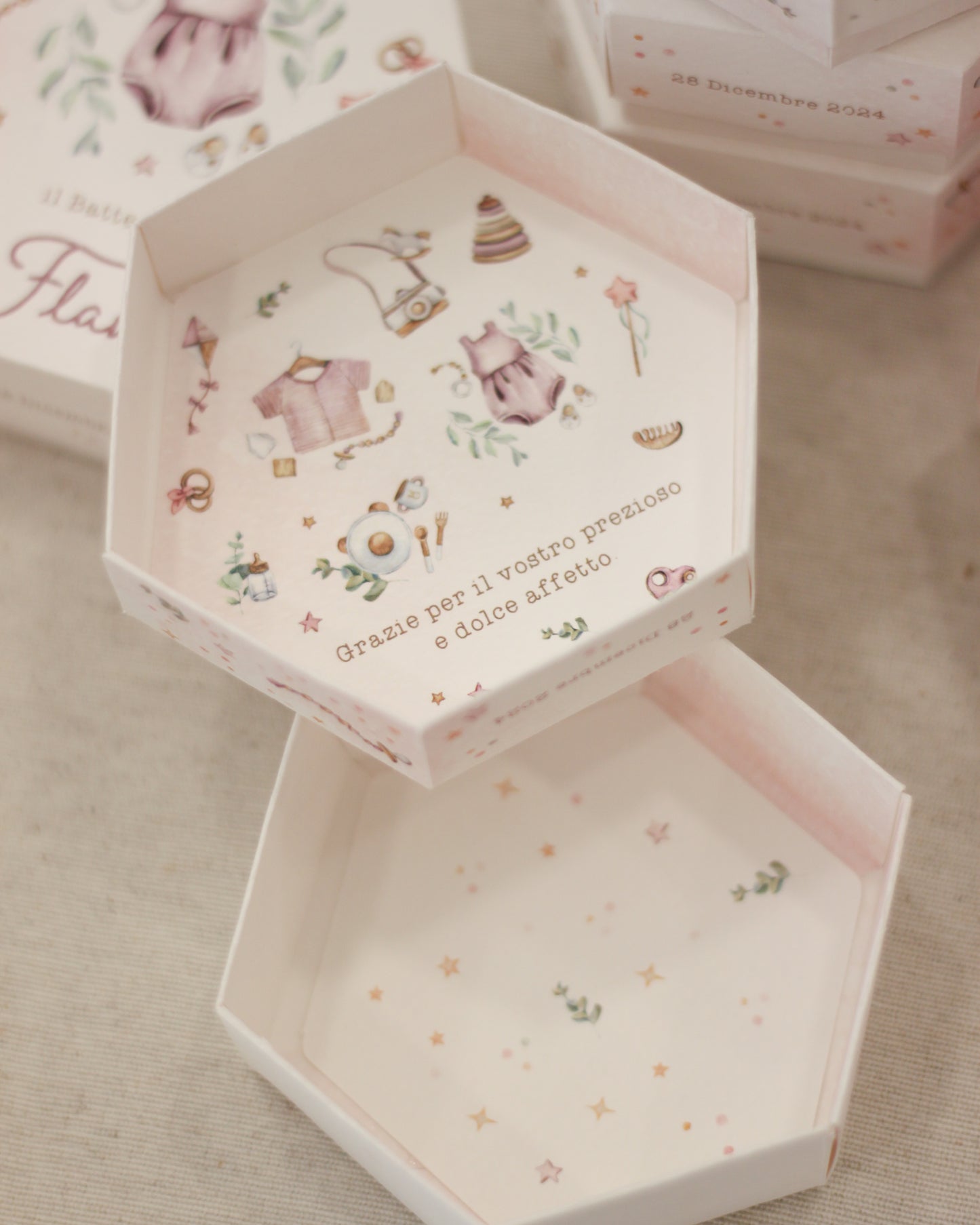 Scatoline Degustazione Esagonali | Abitino Boho Chic