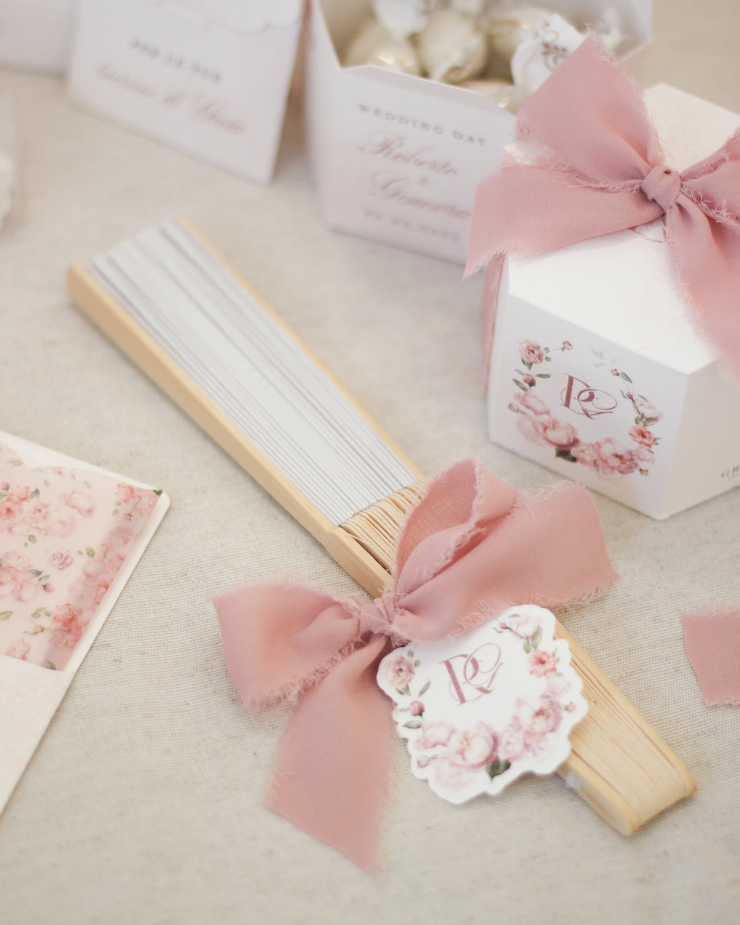 Ventagli con Tag Dusty Rose