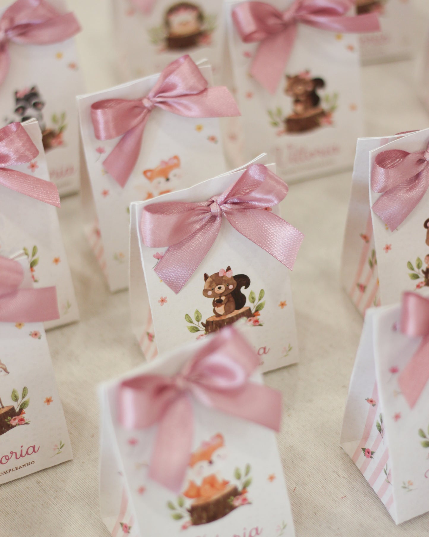 Scatolina Gift Animali del Bosco - Rosa