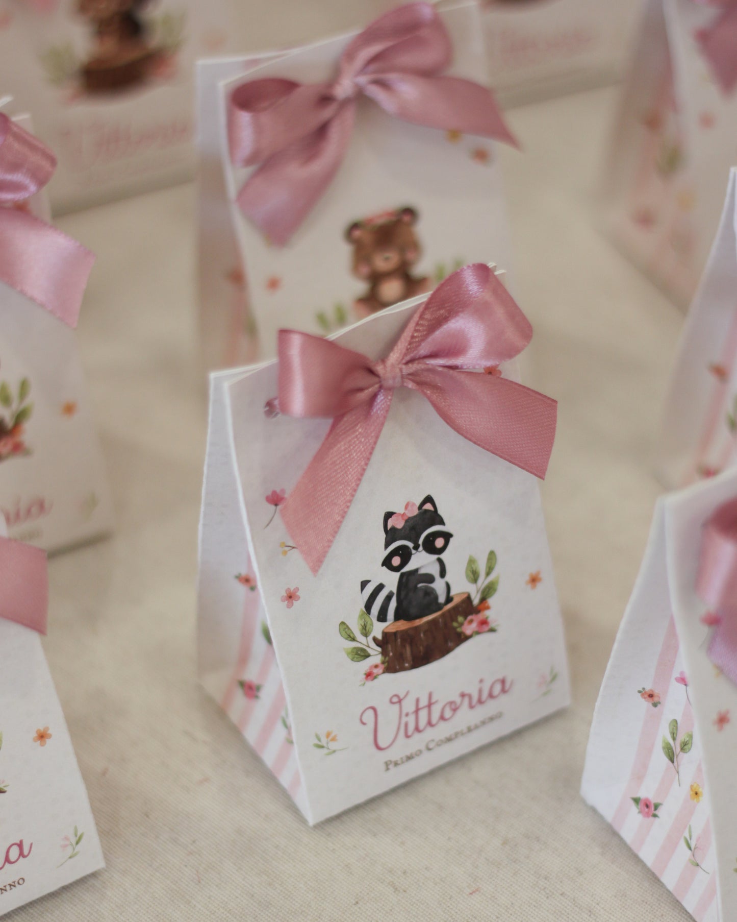 Scatolina Gift Animali del Bosco - Rosa