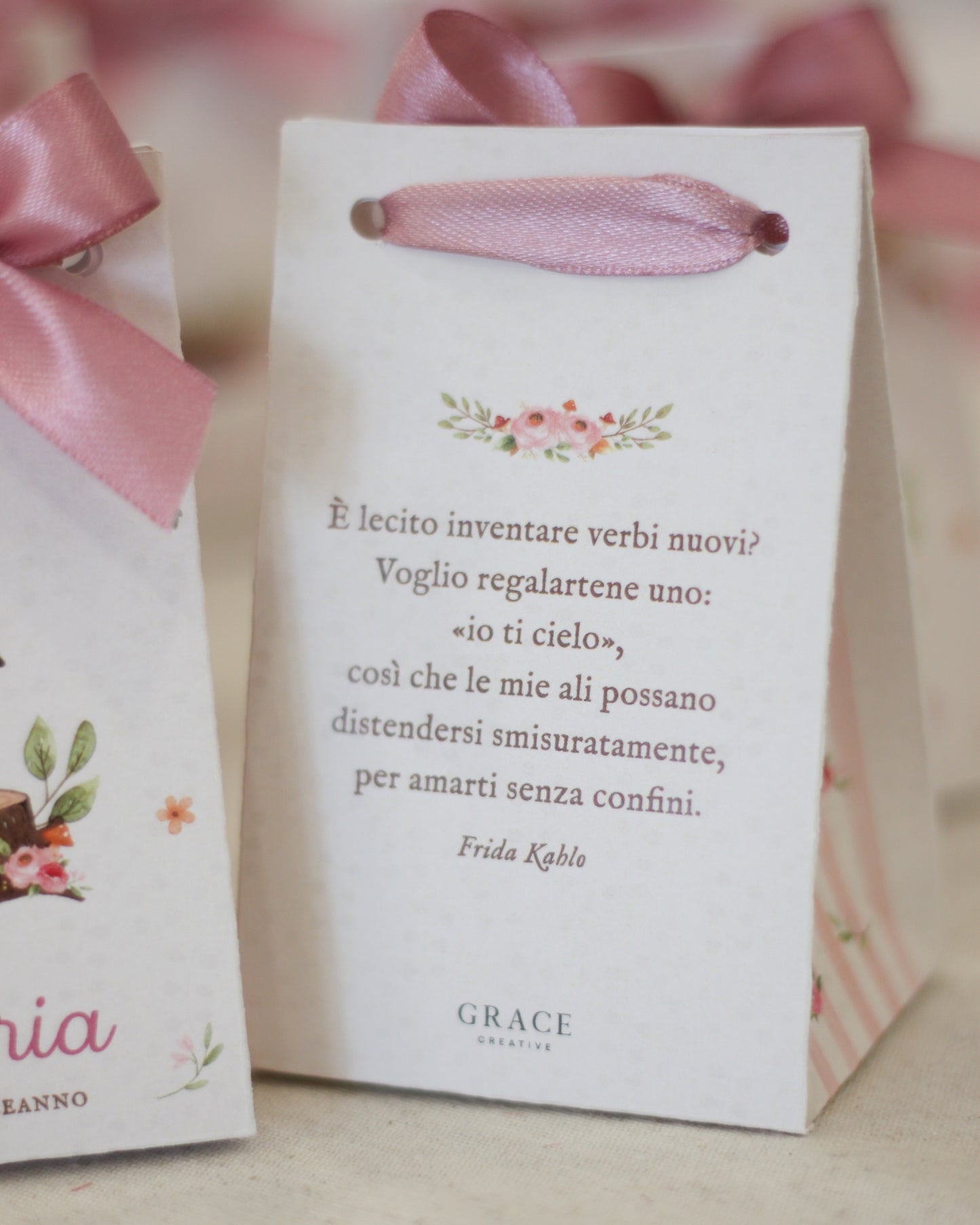 Scatolina Gift Animali del Bosco - Rosa