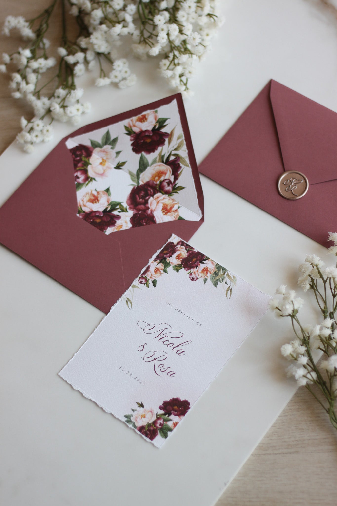 Mauve Love | Partecipazione con Busta