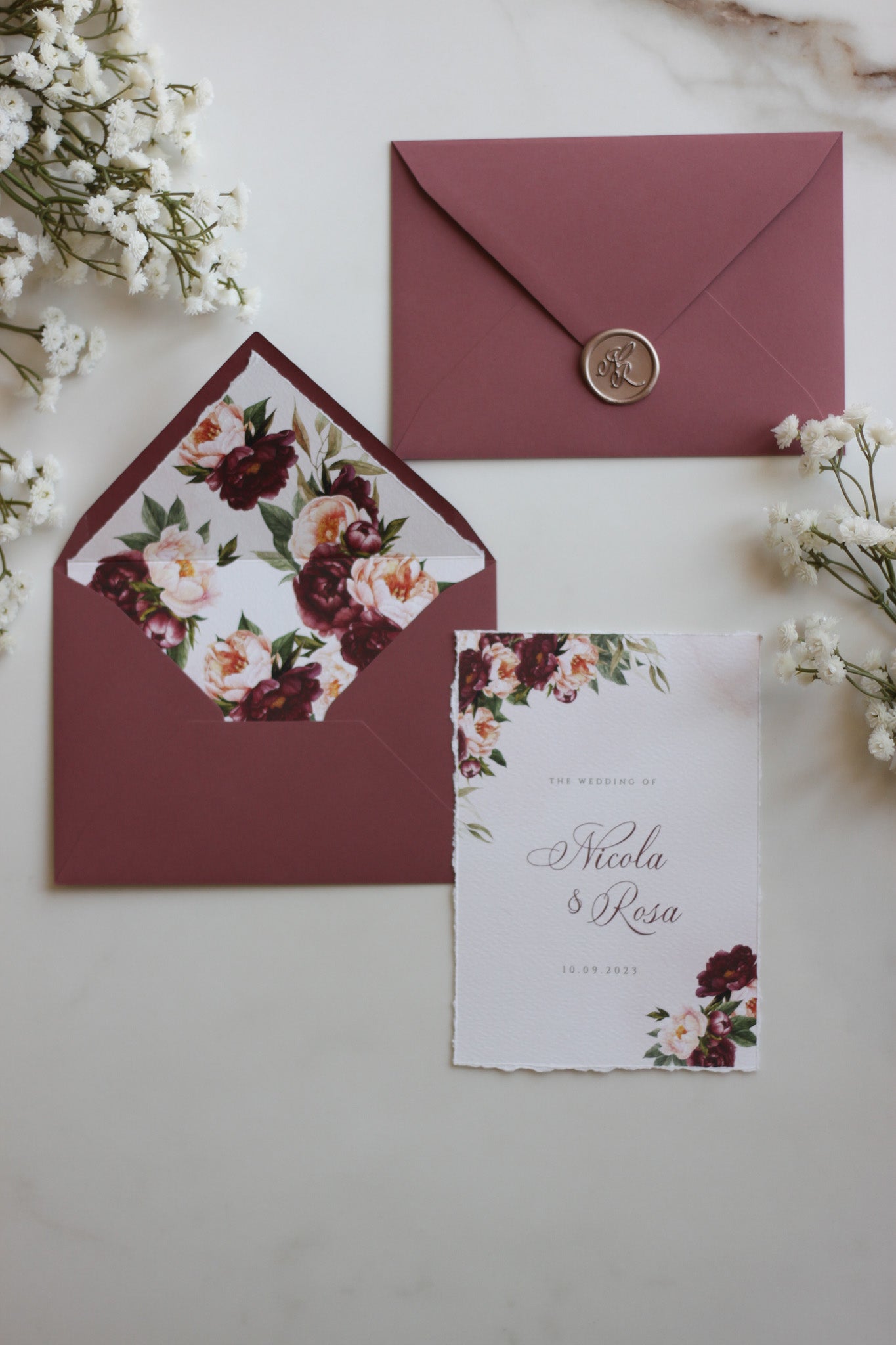 Mauve Love | Partecipazione con Busta