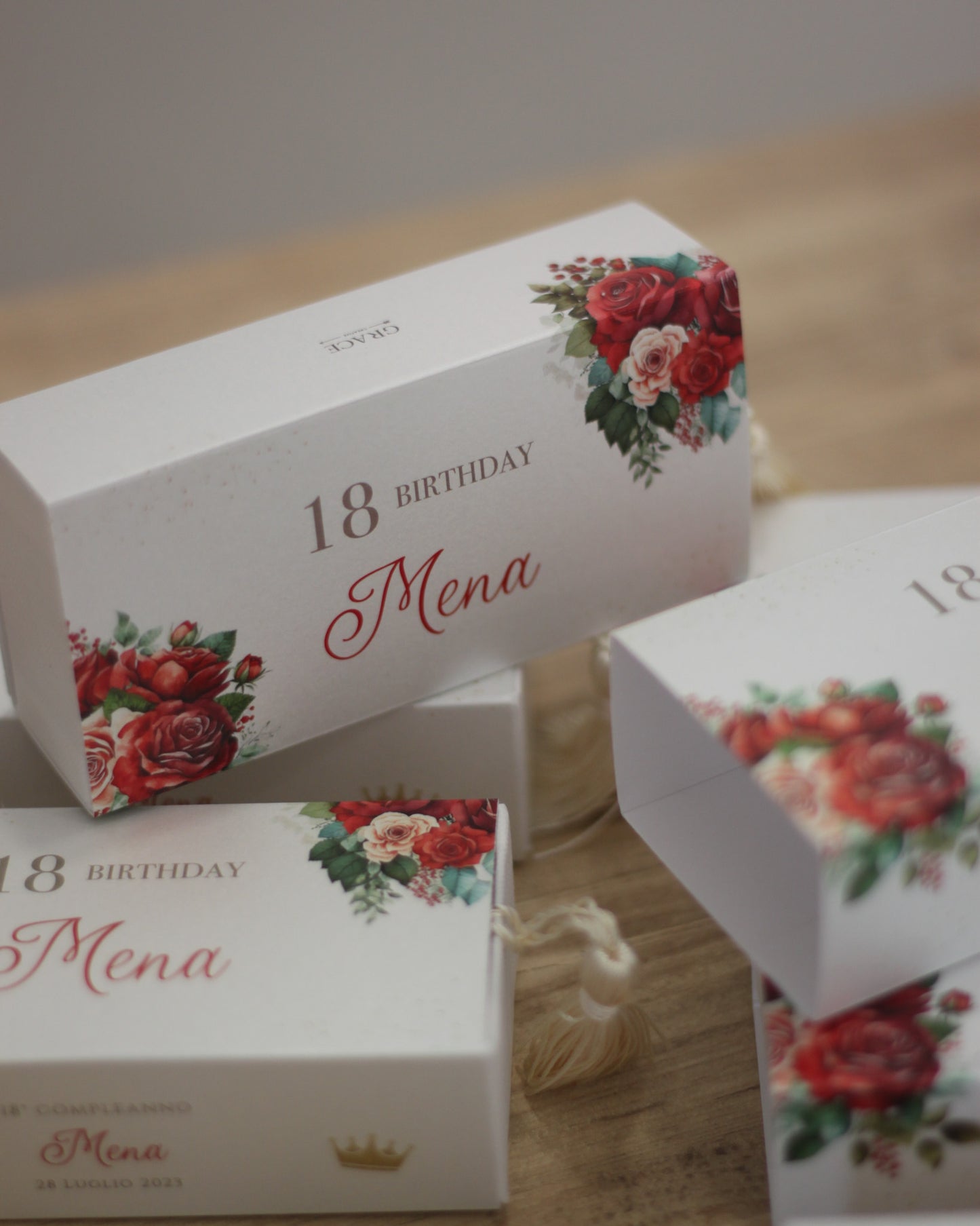 Scatola Degustazione Fiammifero Rose Rosse