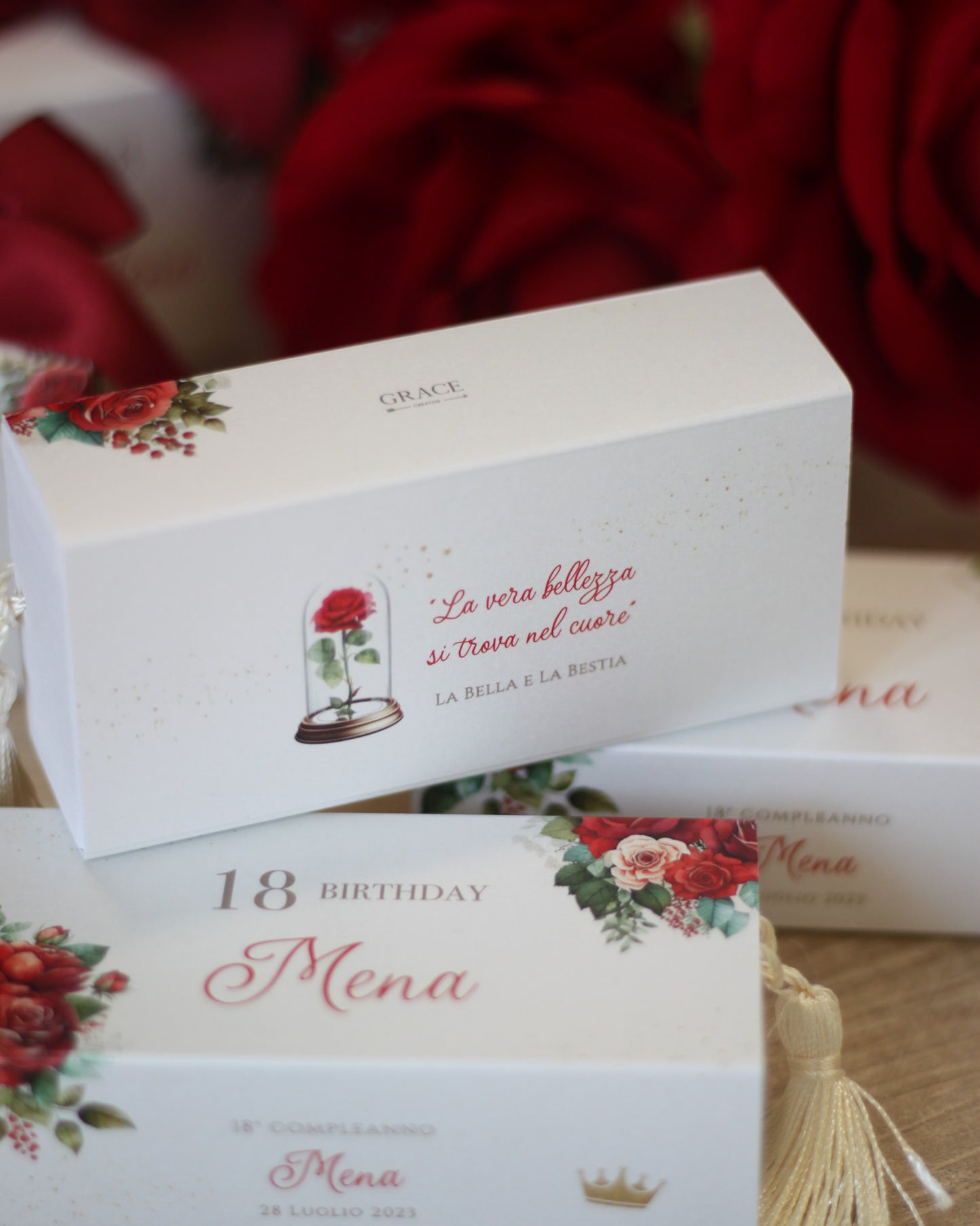 Scatola Degustazione Fiammifero Rose Rosse