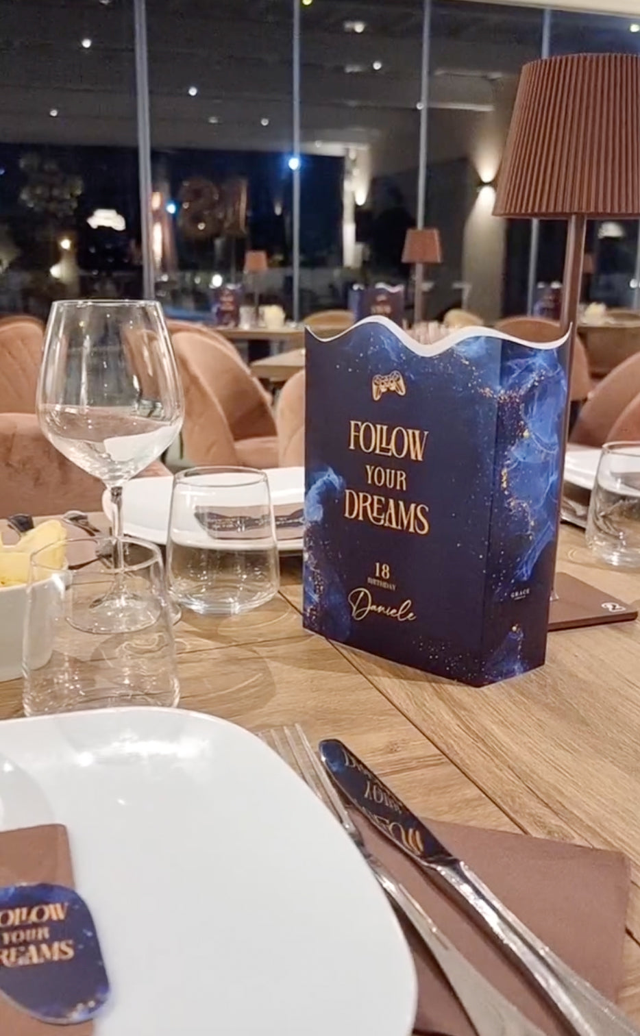 Centrotavola Blue & Gold 18 Anni