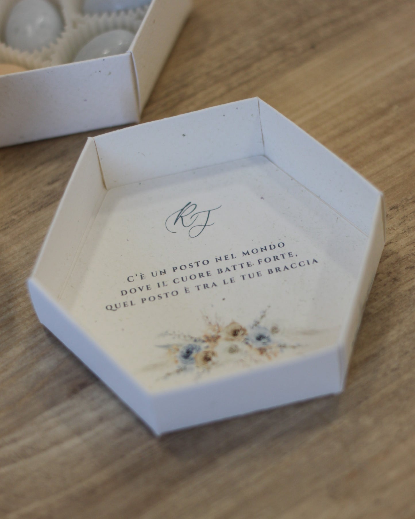 Scatoline Esagonali | Natural Blue Wedding Boho