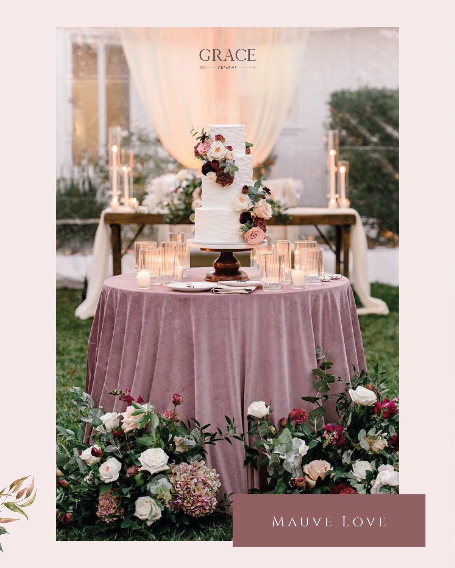 Mauve Love | Partecipazione con Busta
