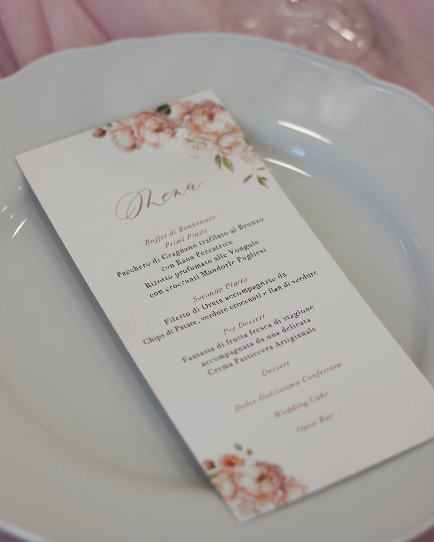 Menù Dusty Rose