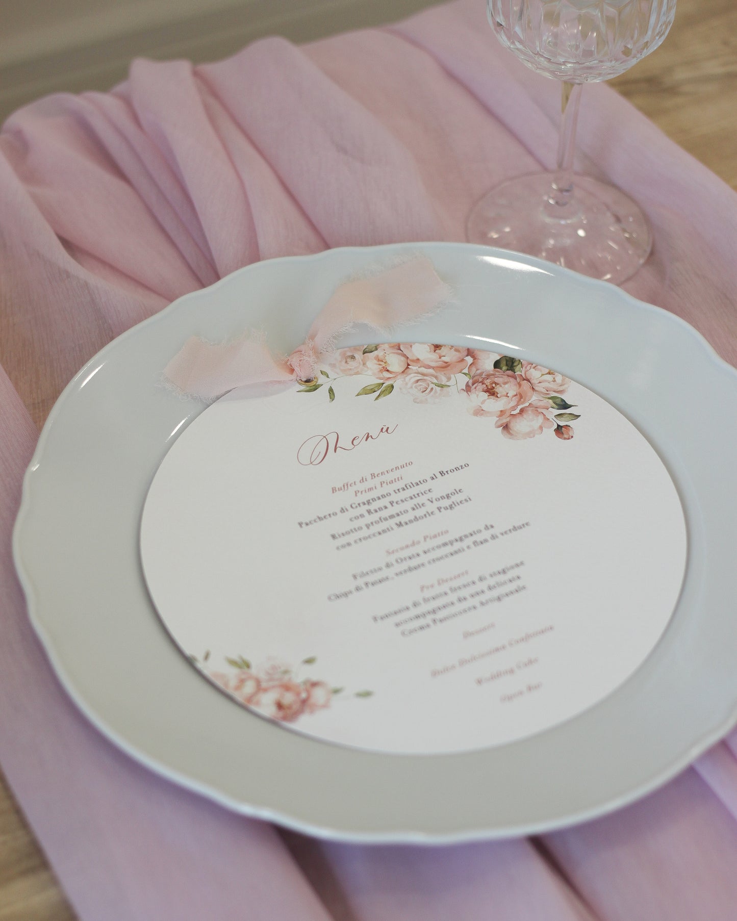Menù Dusty Rose Circolare