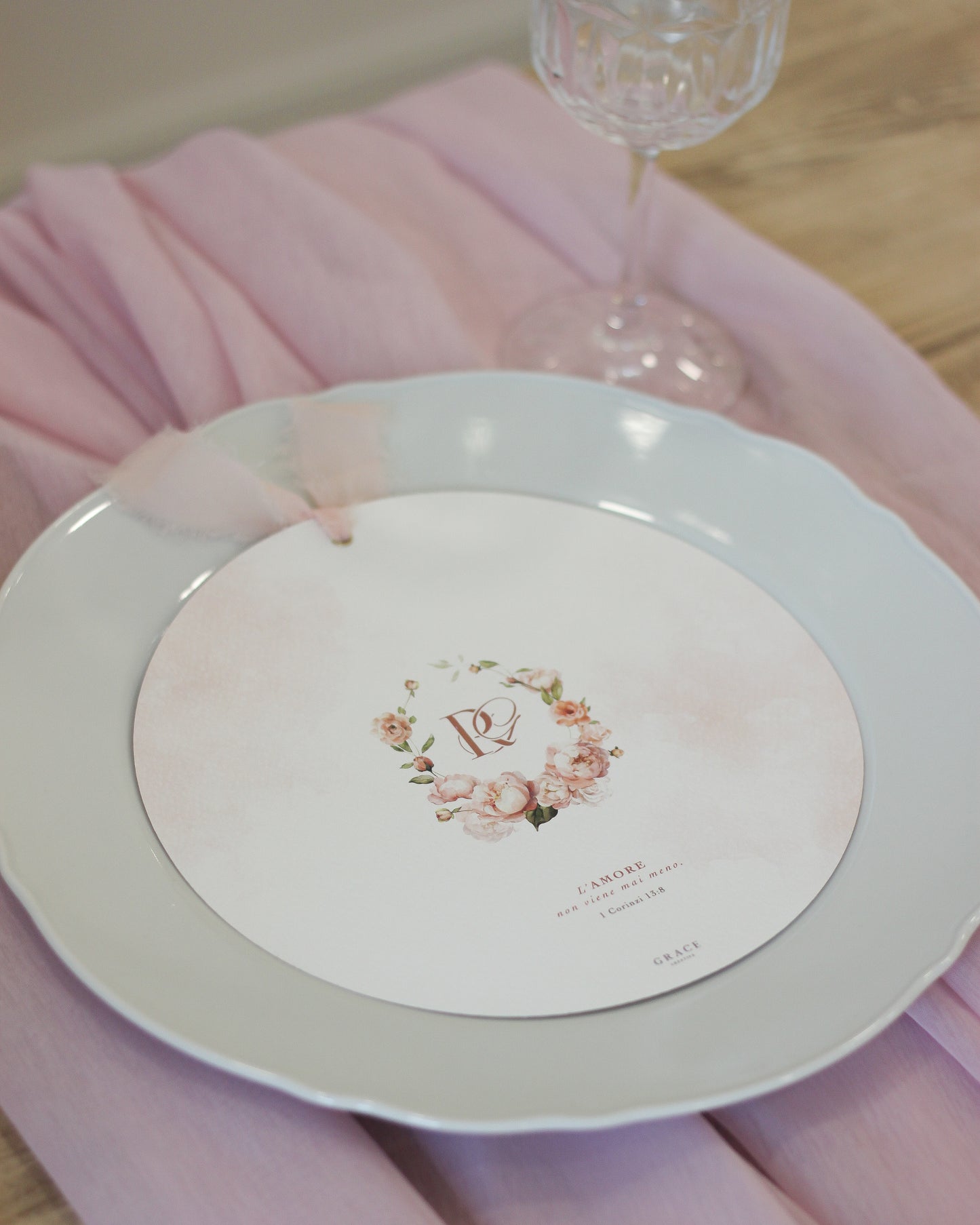 Menù Dusty Rose Circolare