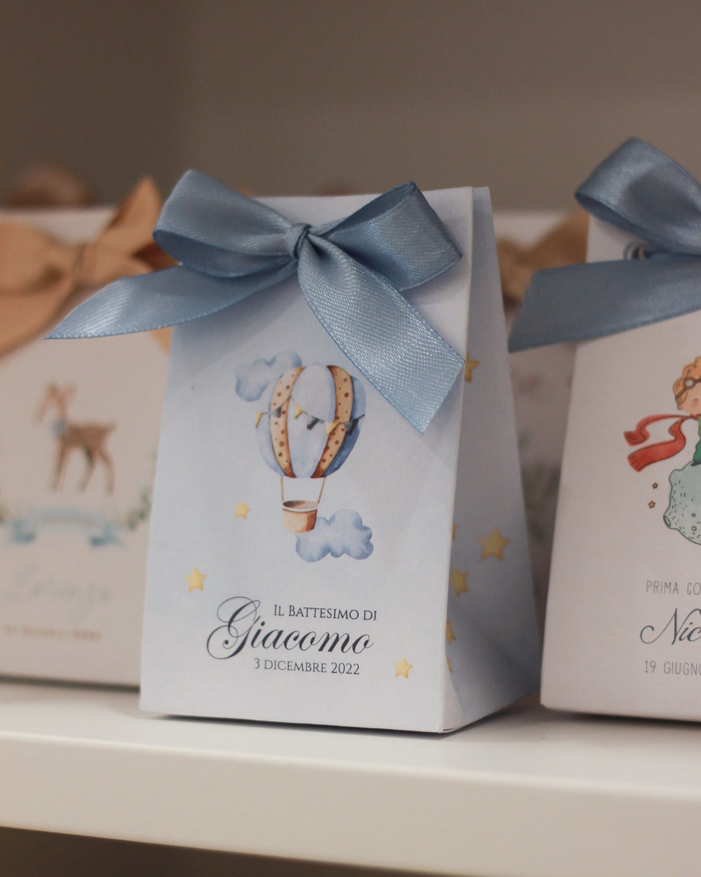 Scatolina Gift Mongolfiera Nuvole Stelline