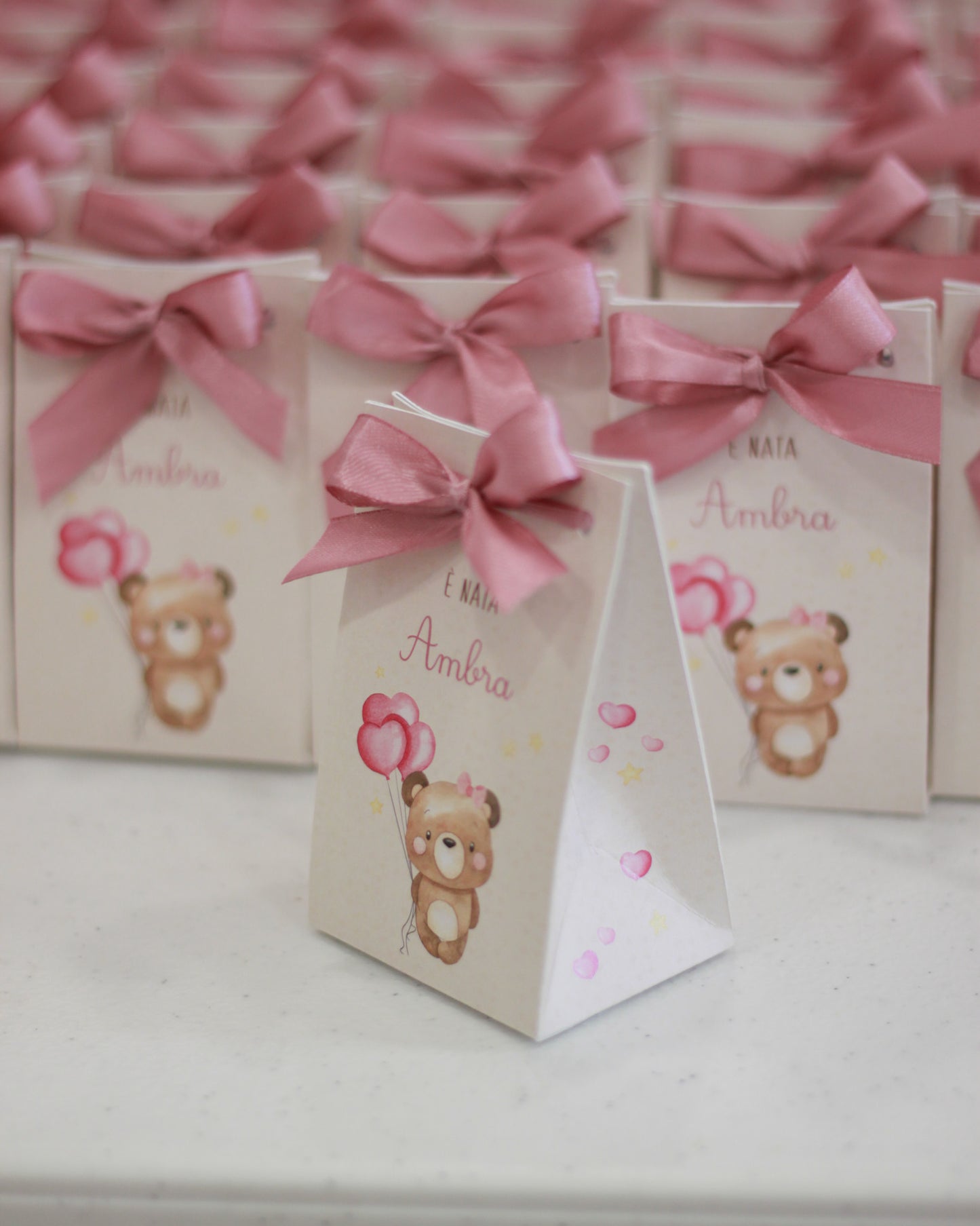 Scatolina Gift Teddy Girl con Palloncini
