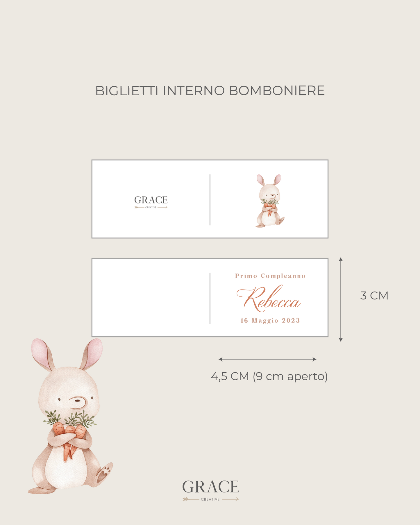 Biglietti Bomboniera Little Rabbit