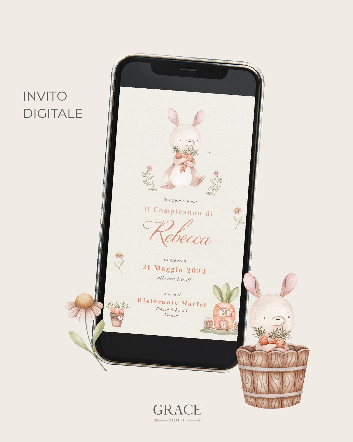 Invito Digitale Little Rabbit