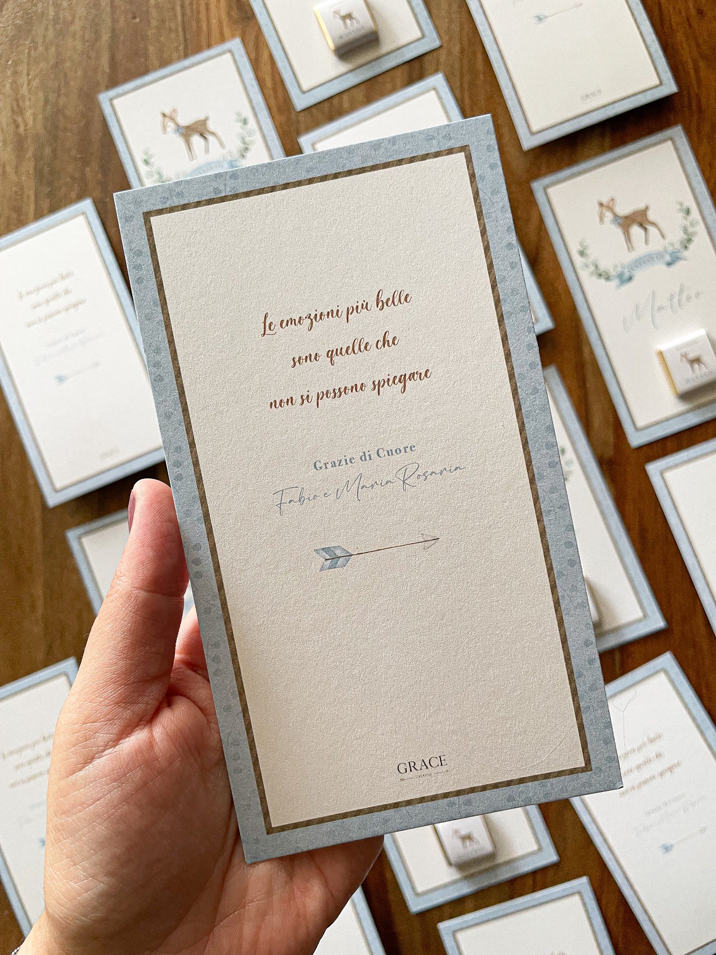 Cartoline Ringraziamento Cerbiatto