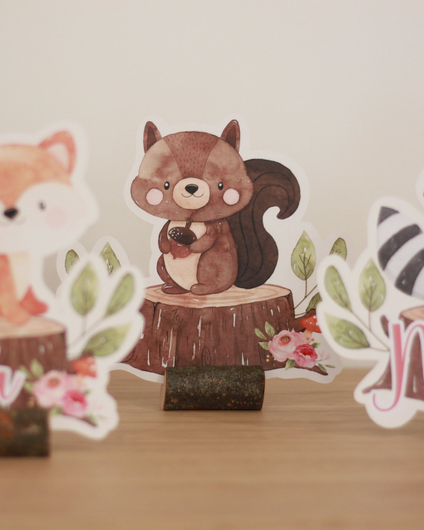 Centrotavola Sagomato tema "Animali del Bosco"