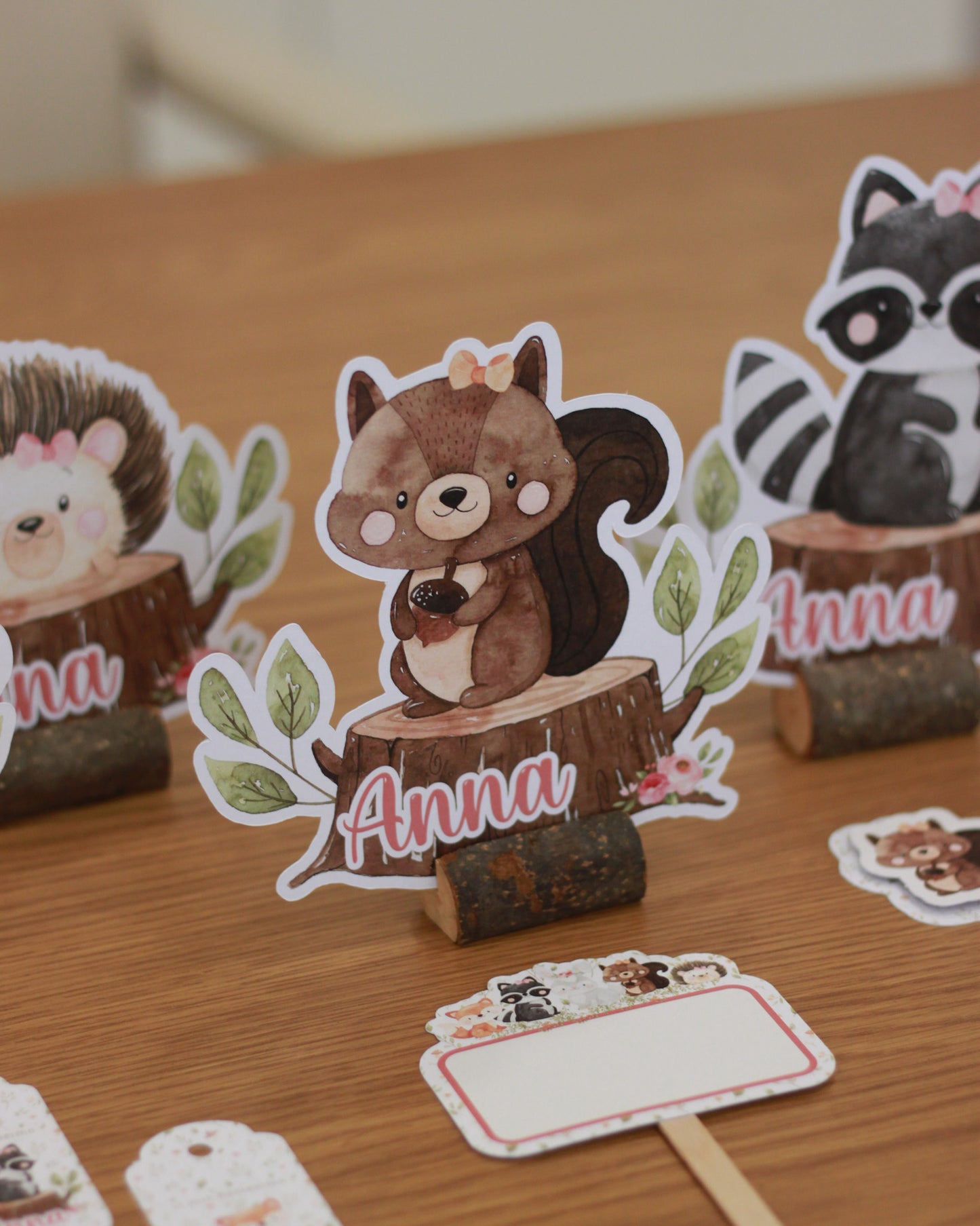 Centrotavola Sagomato tema "Animali del Bosco"