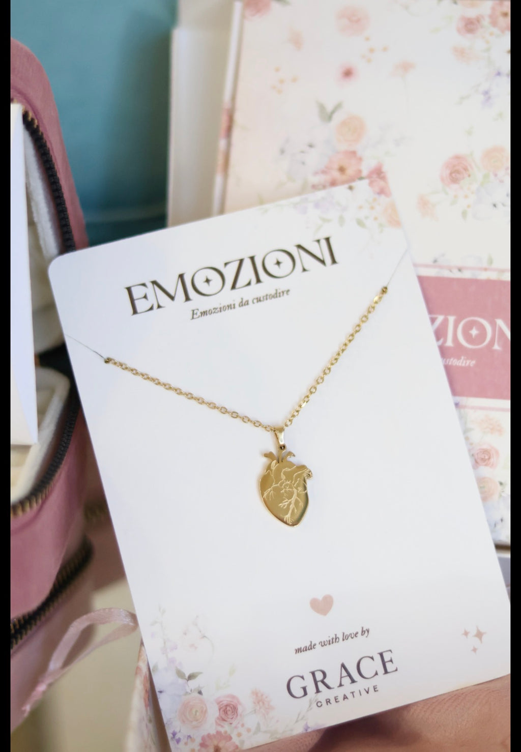 Collana Cuore Anatomico con Incisione