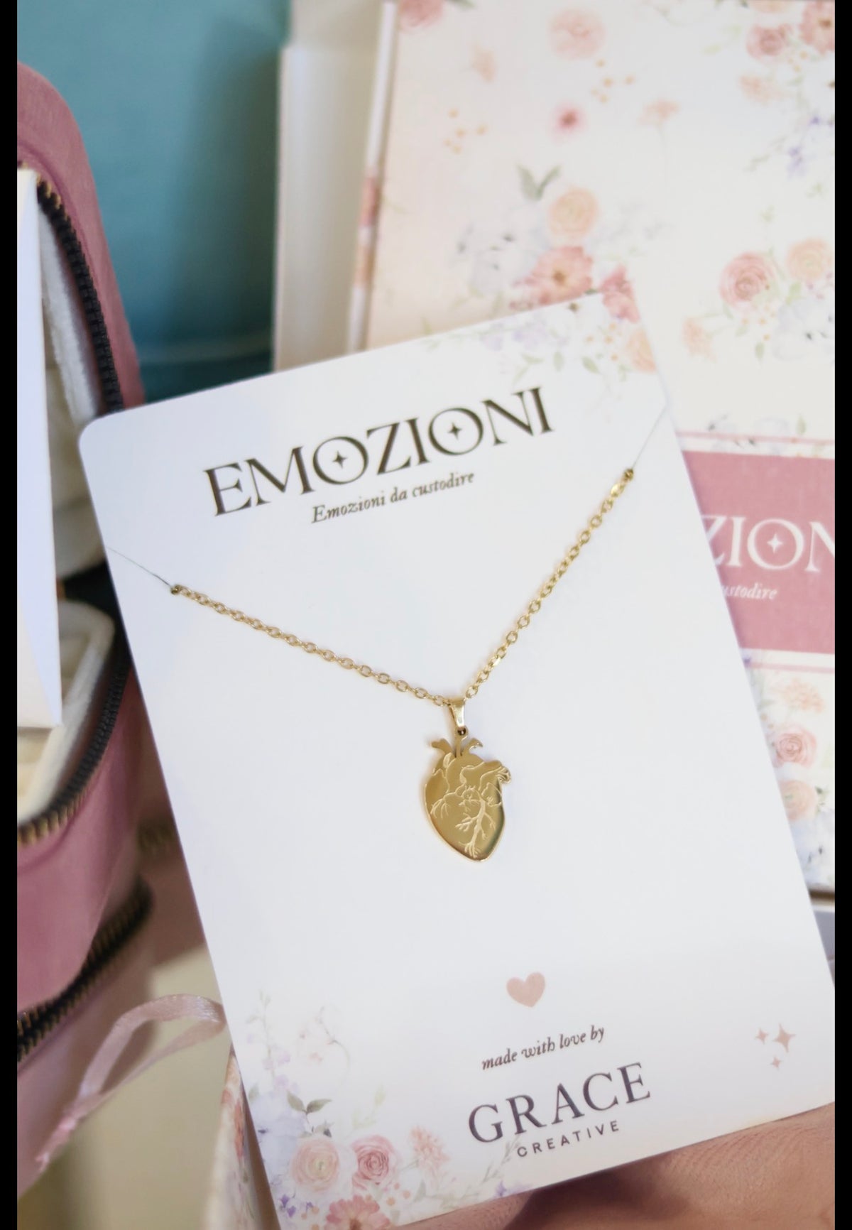 Collana Cuore Anatomico con Incisione