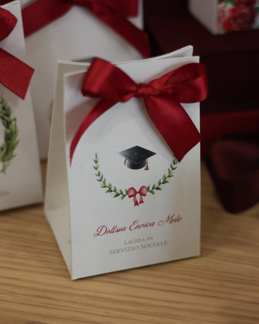 Scatolina Gift Laurea con Alloro e Tocco