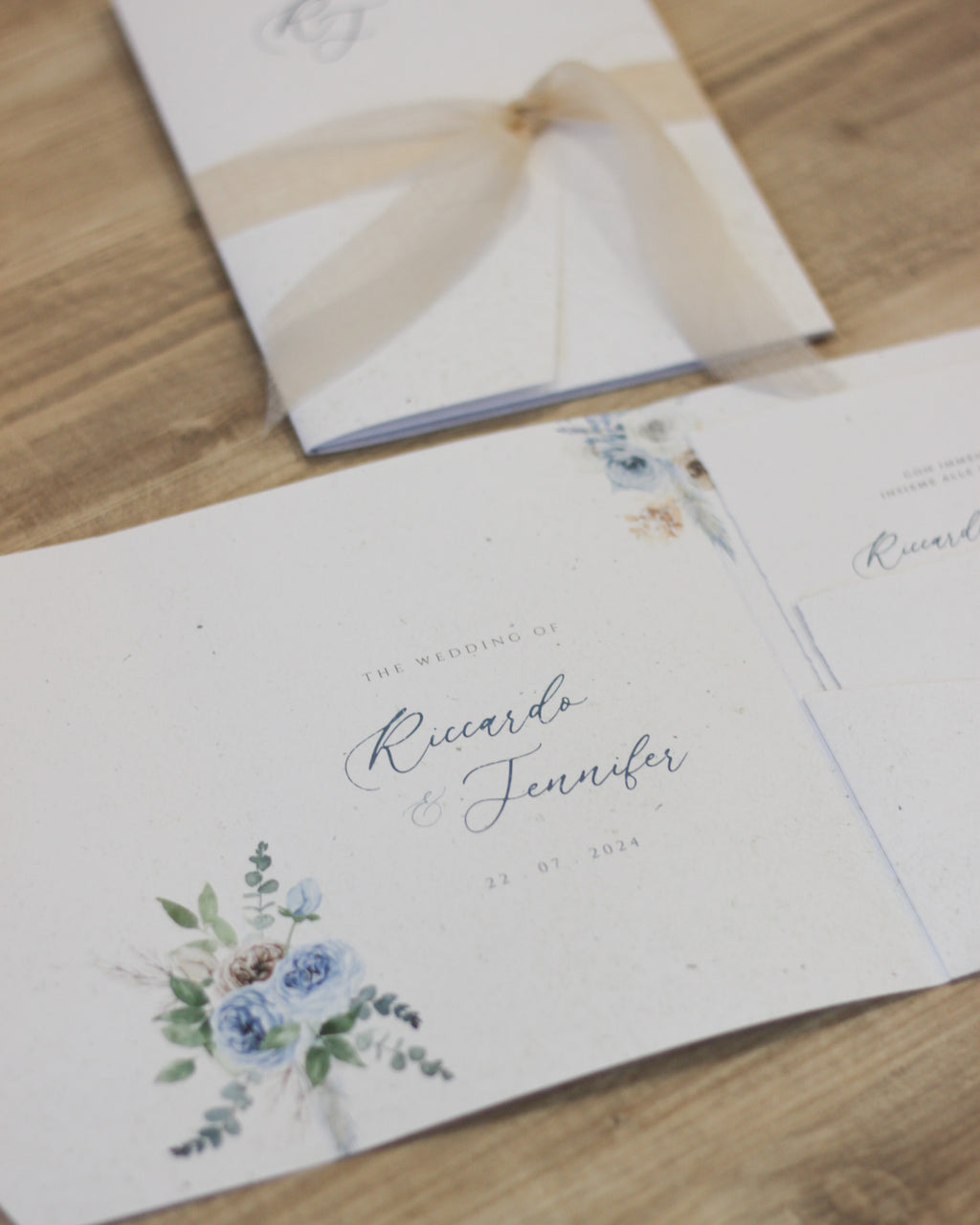 Natural Blue Wedding Boho | mod. Grace Pocket