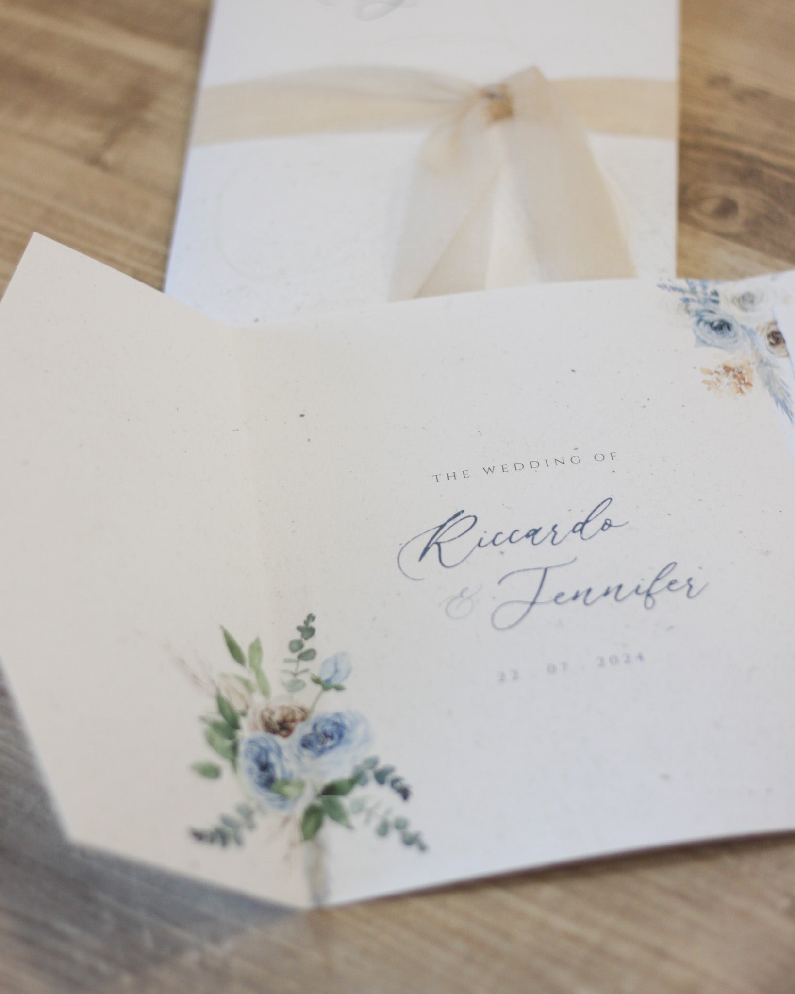 Natural Blue Wedding Boho | mod. Grace Pocket