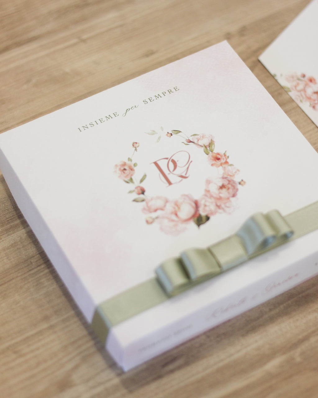 Partecipazione in scatola Dusty Rose