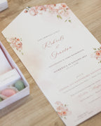 Partecipazione in scatola Dusty Rose