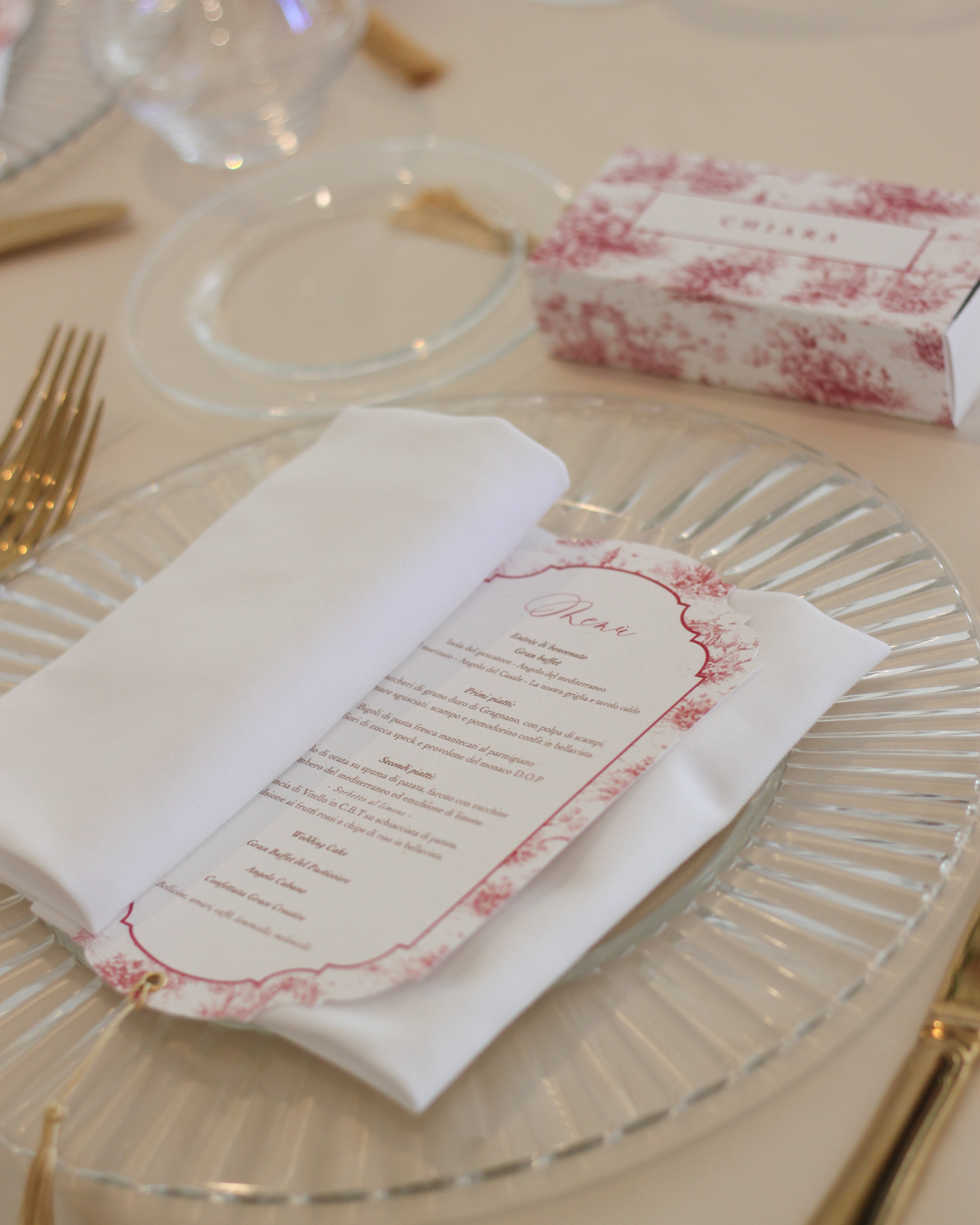 Menù Sagomato Victoria - Toile de Jouy
