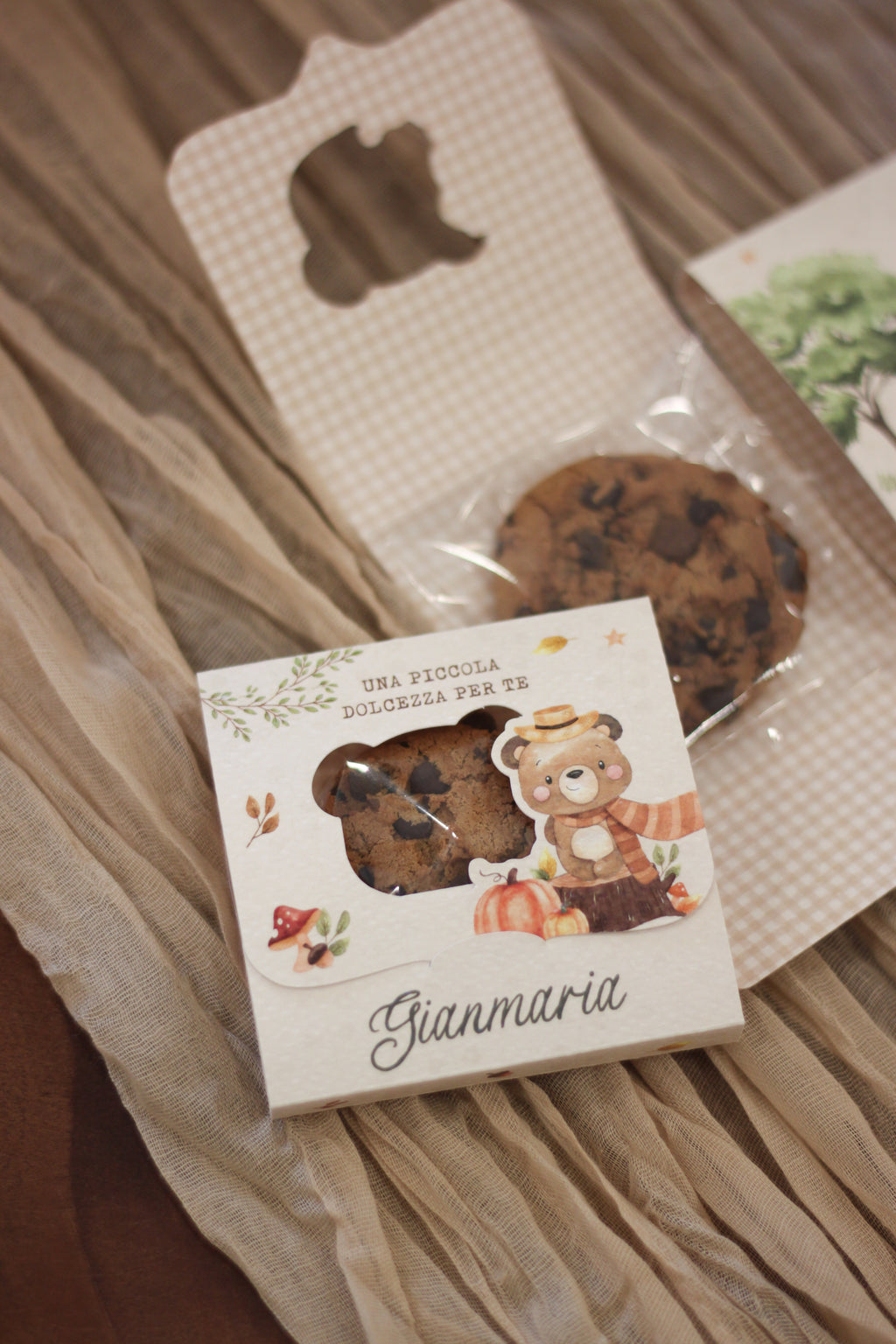 Segnaposto Cookie Teddy Autunno