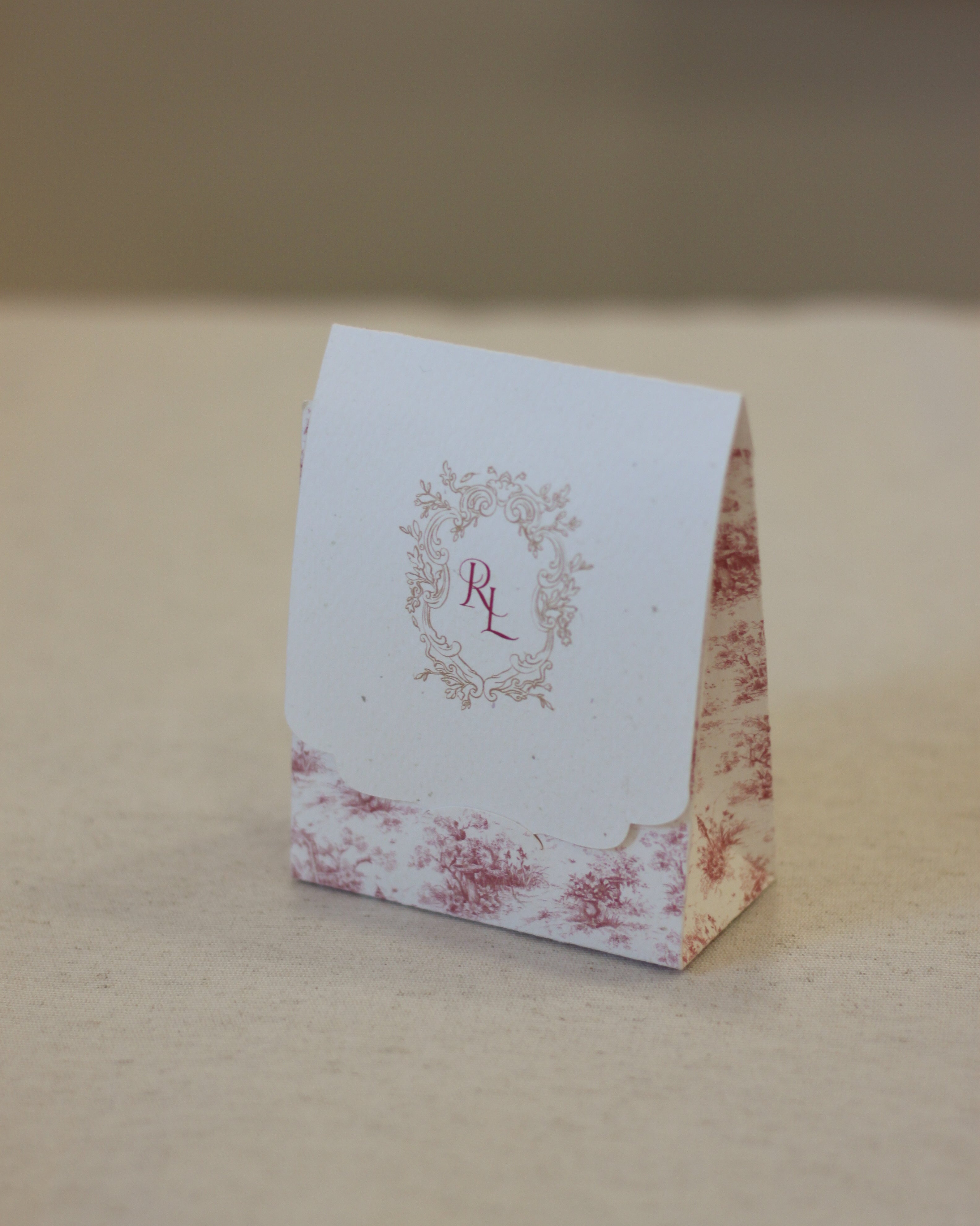 Scatolina per Confettata Victoria- Toile de Jouy