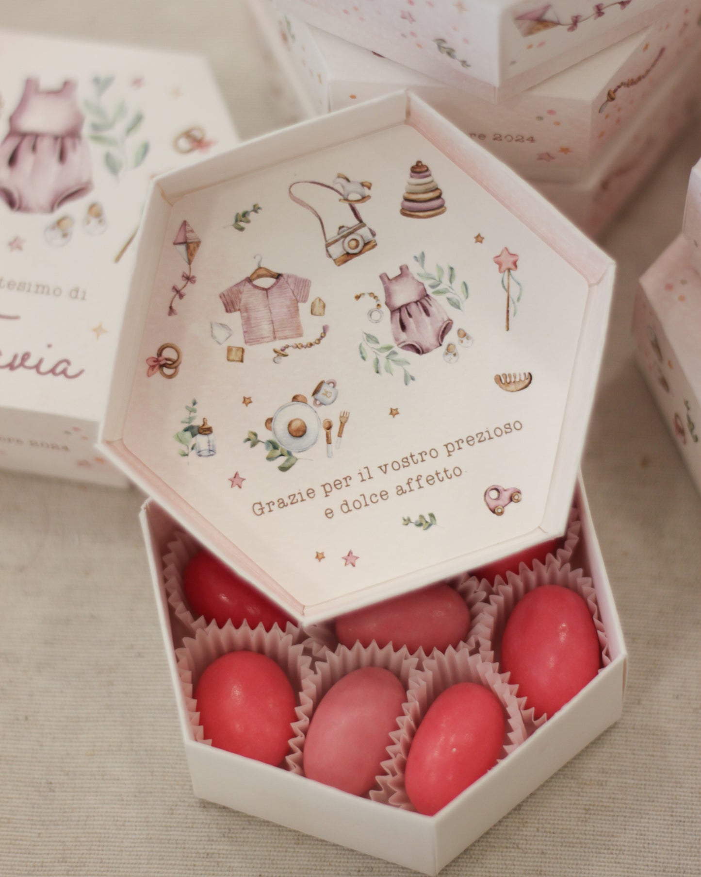 Scatoline Degustazione Esagonali | Abitino Boho Chic